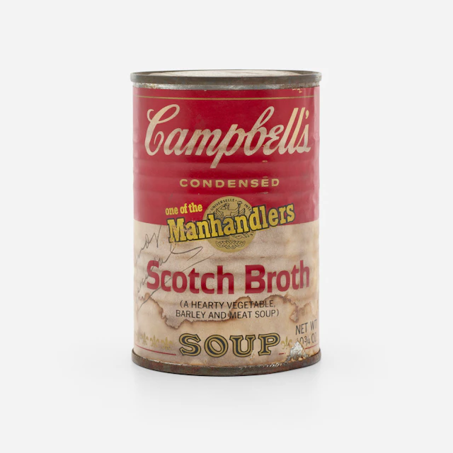 Andy Warhol signed Campbell's Soup can