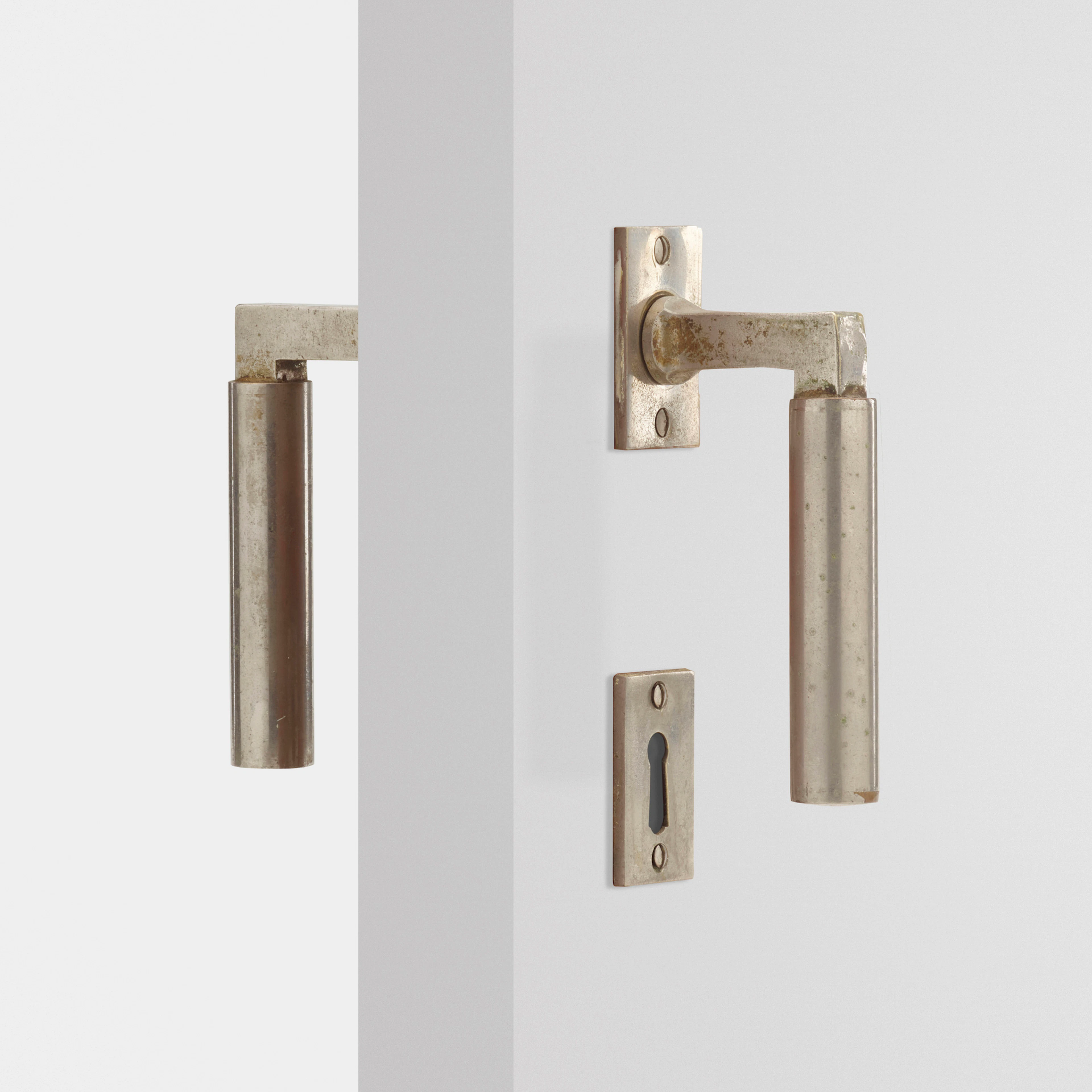 Door handles with locks, pair – Walter Gropius