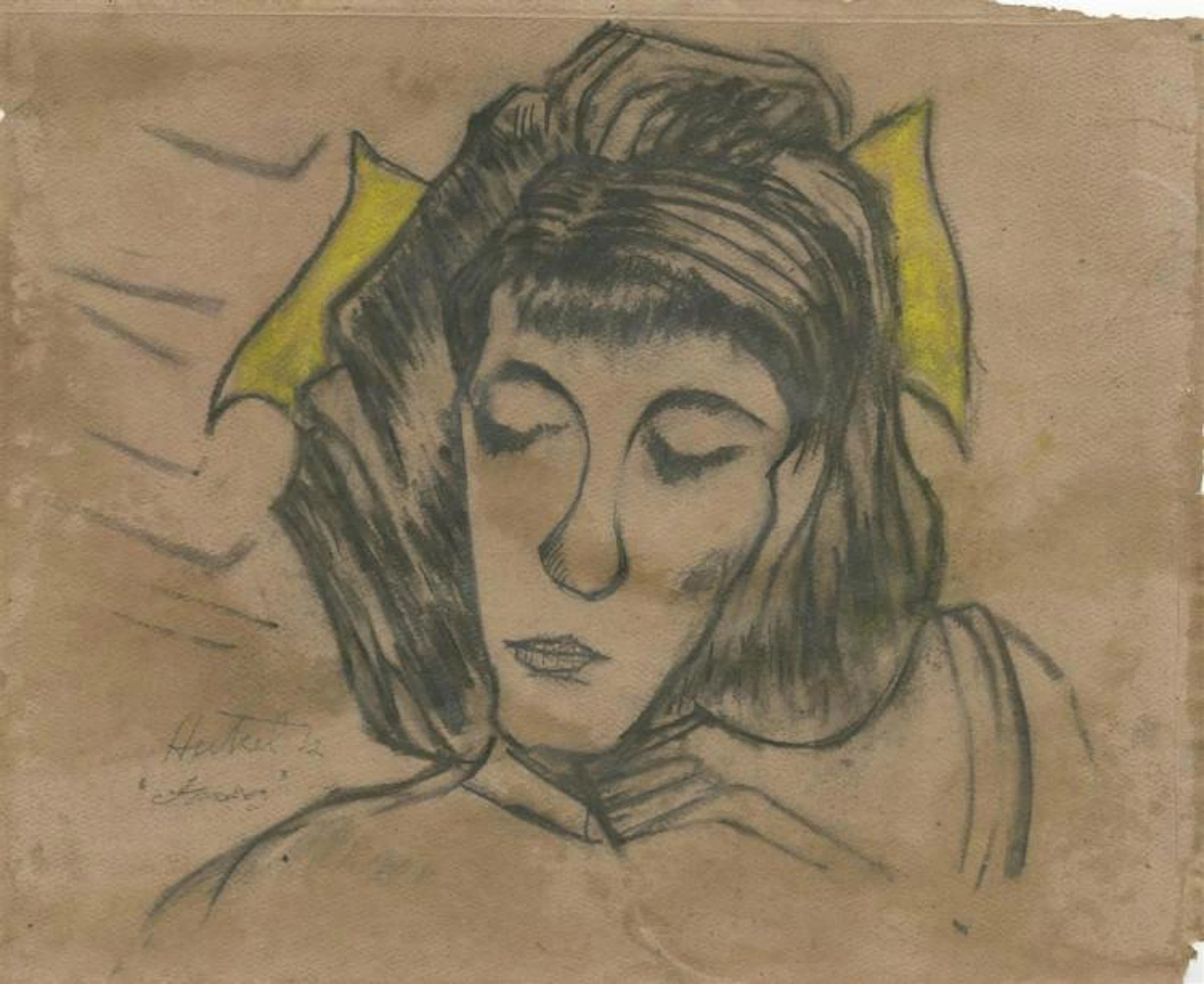 ERICH HECKEL - Frauenkopf
