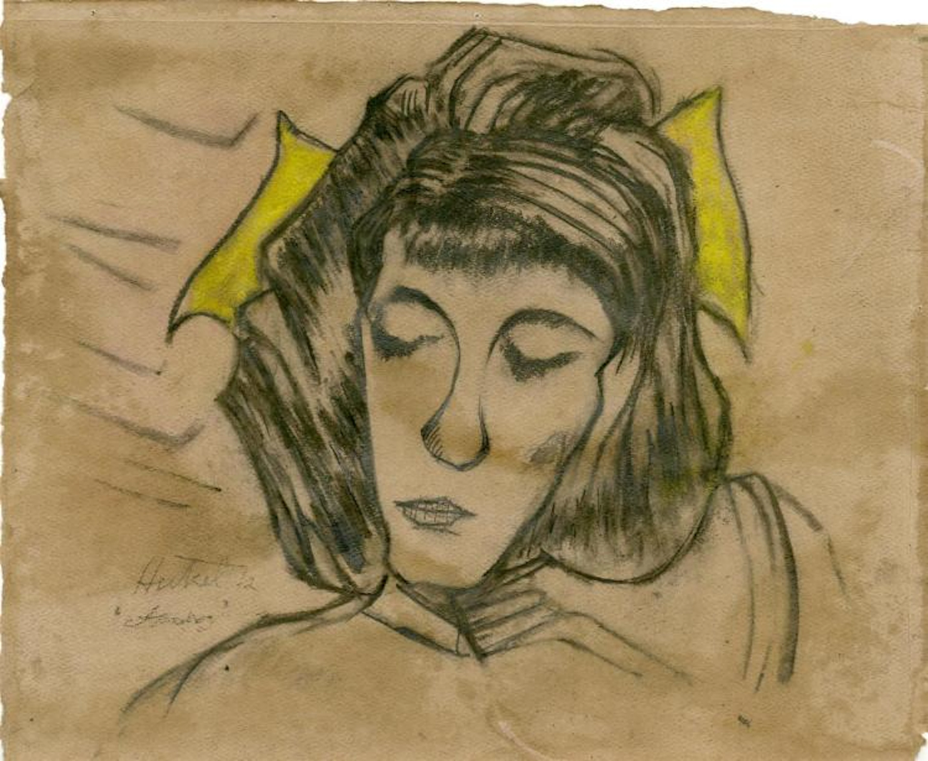 ERICH HECKEL - Frauenkopf
