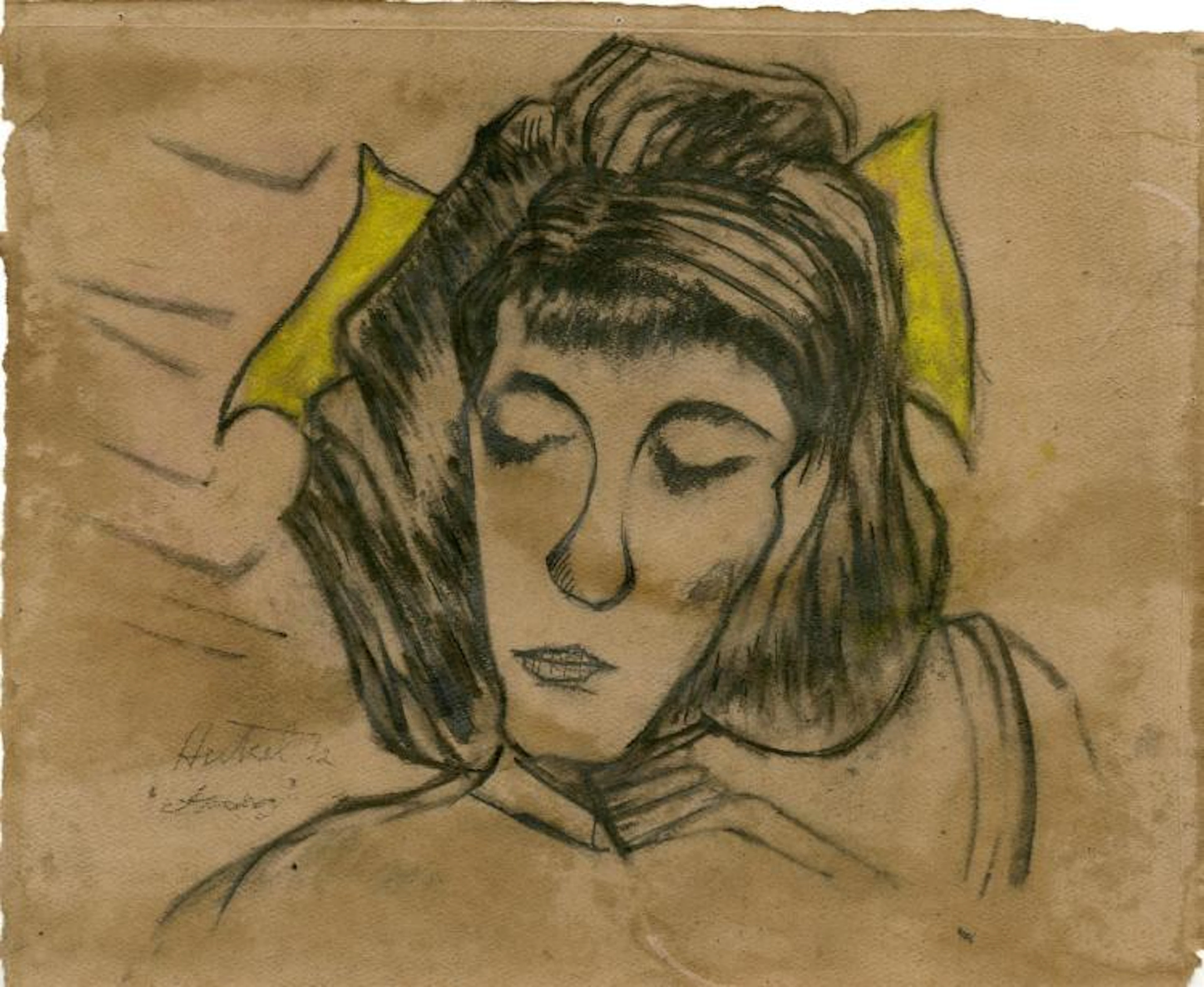 ERICH HECKEL - Frauenkopf