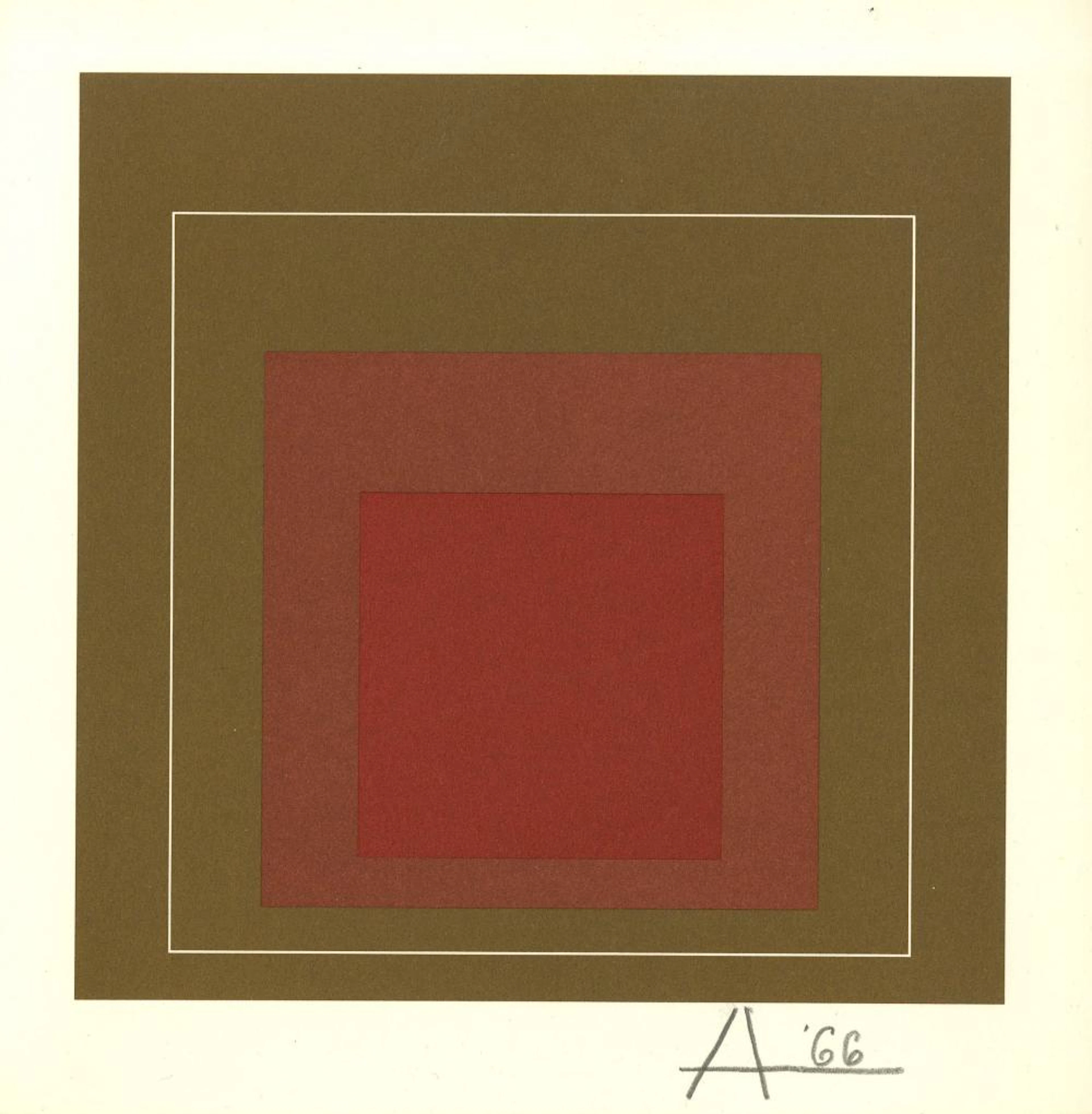 JOSEF ALBERS - Homage to the Square: White Line Squares IV