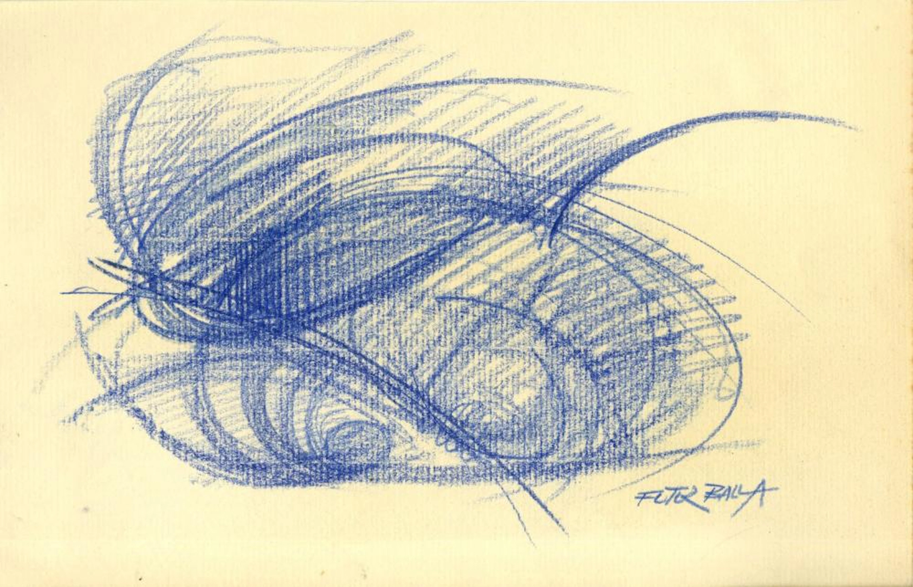GIACOMO BALLA - Vortice Futurista Blu II