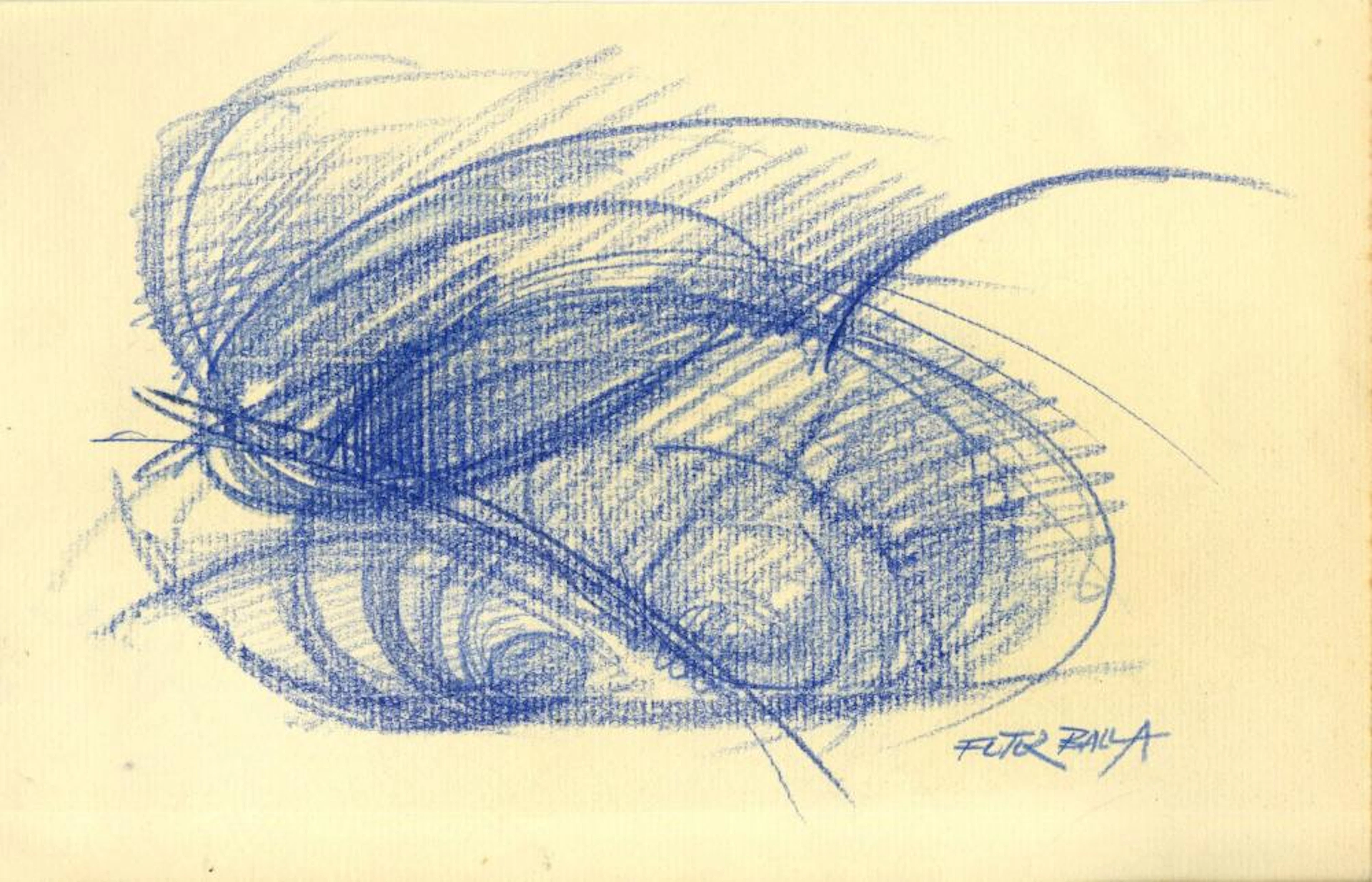 GIACOMO BALLA - Vortice Futurista Blu II
