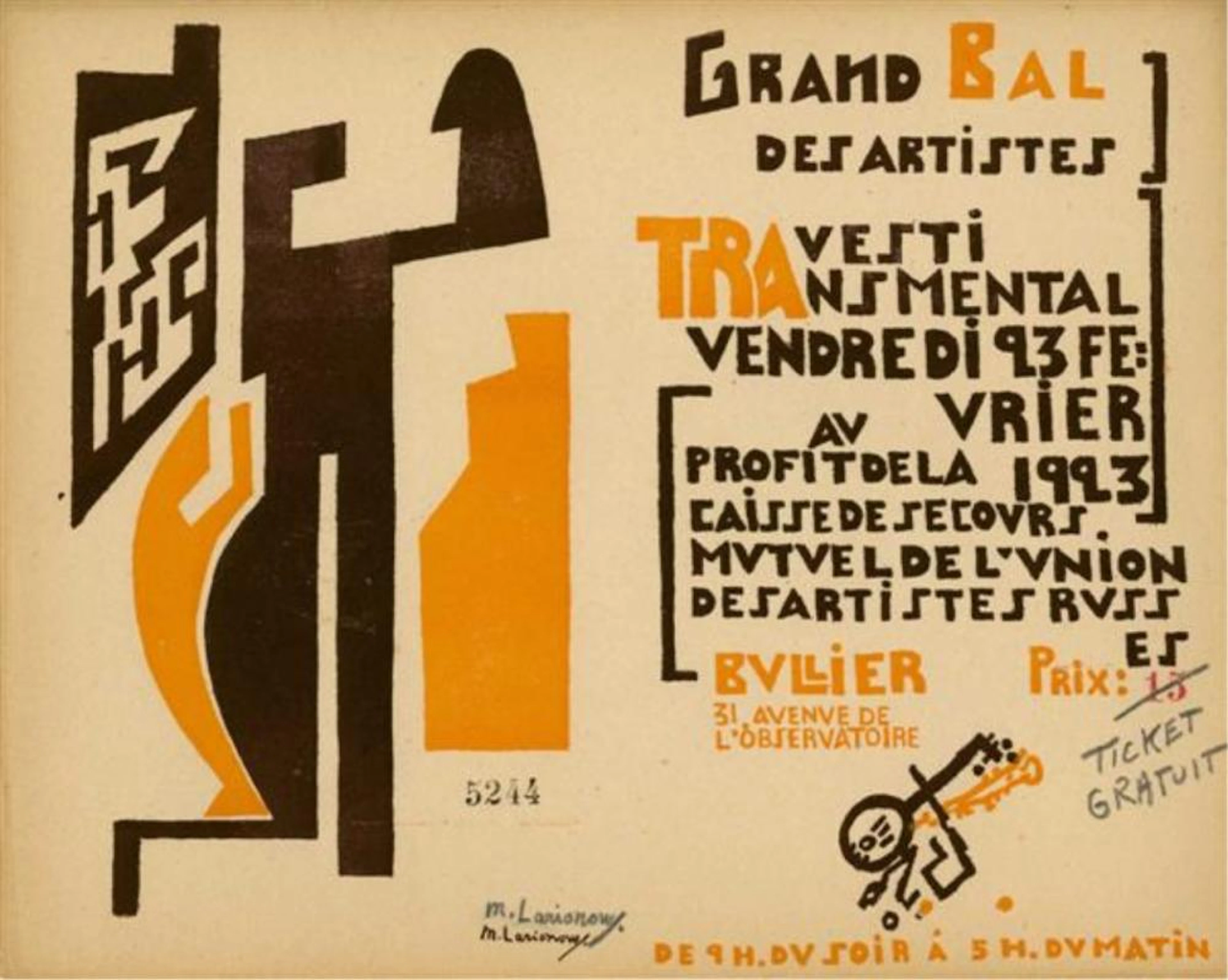 MIKHAIL LARIONOV - Grand Bal des Artistes?Travesti...