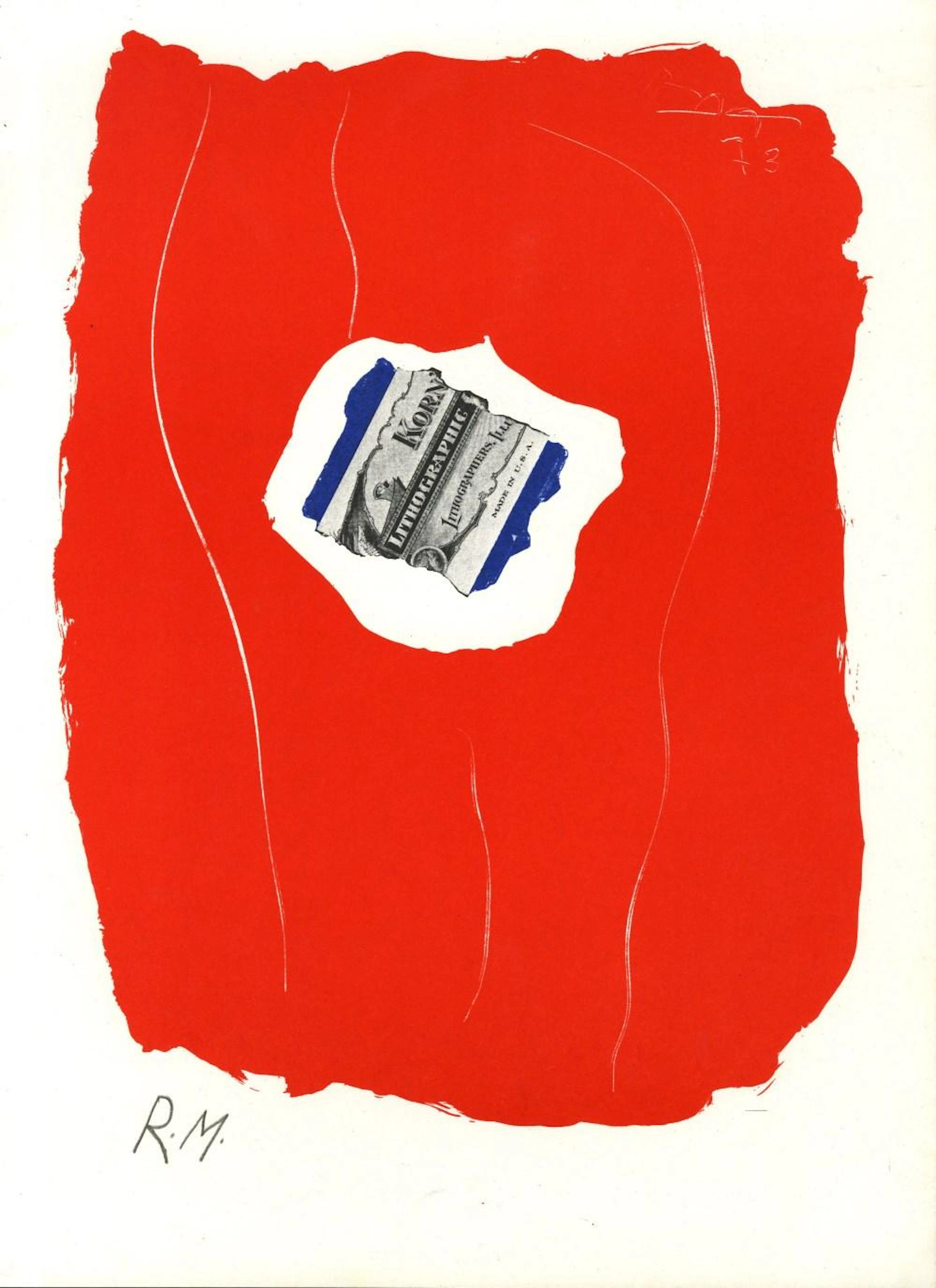 ROBERT MOTHERWELL - Tricolor - Original color lithograph