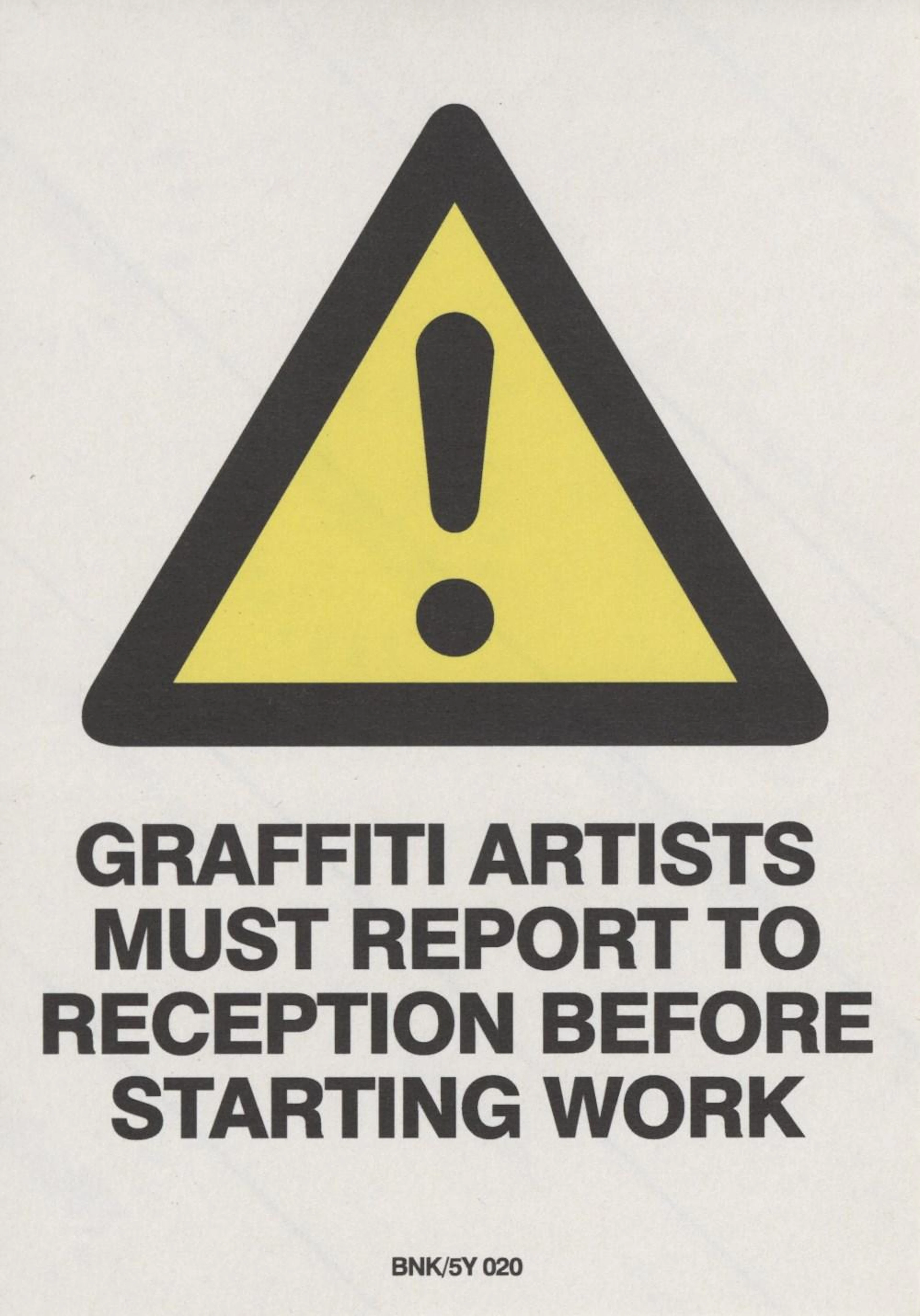 BANKSY - Graffiti Artists Must Report? - Color offset lithograph printing