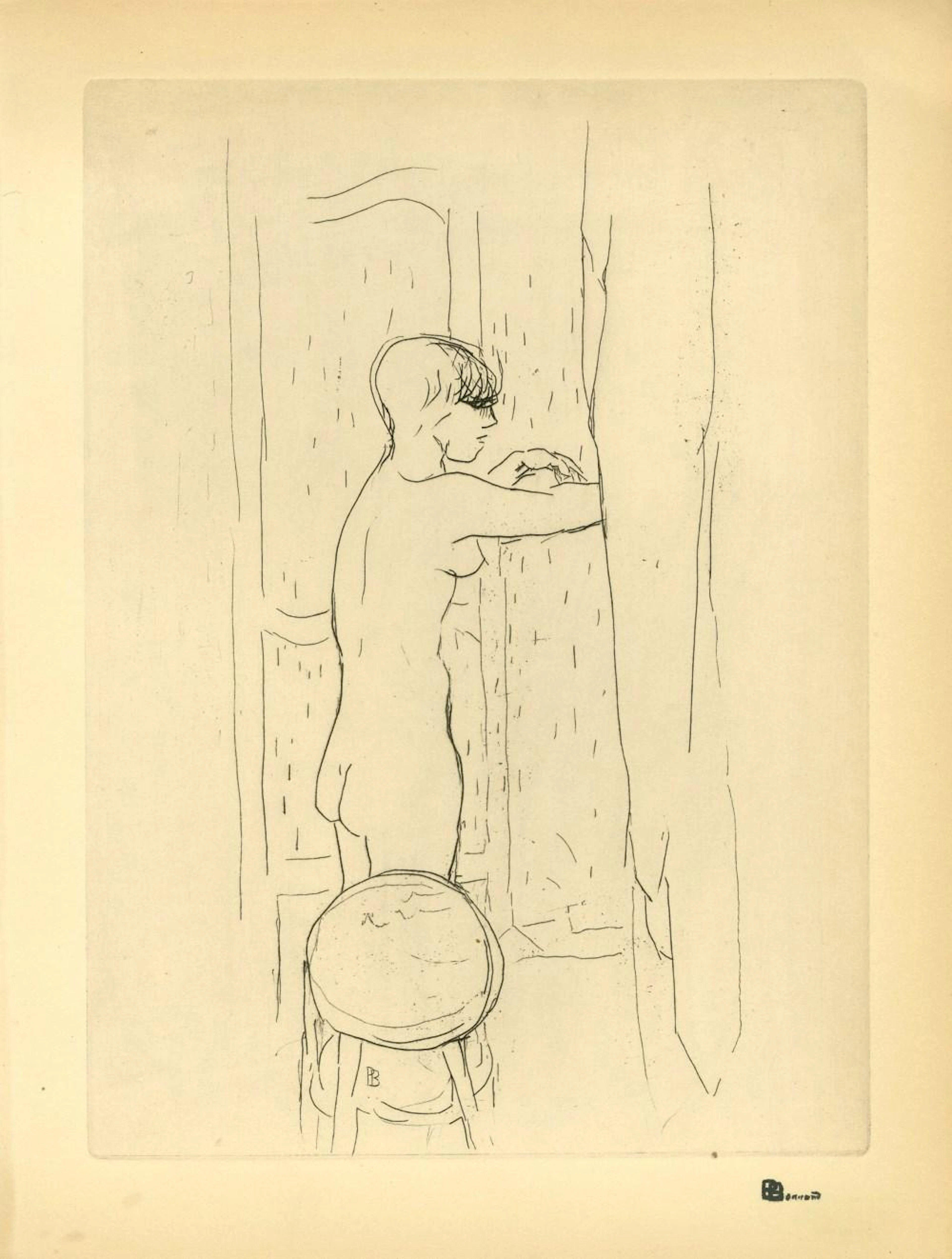 PIERRE BONNARD - Toilette - Original drypoint