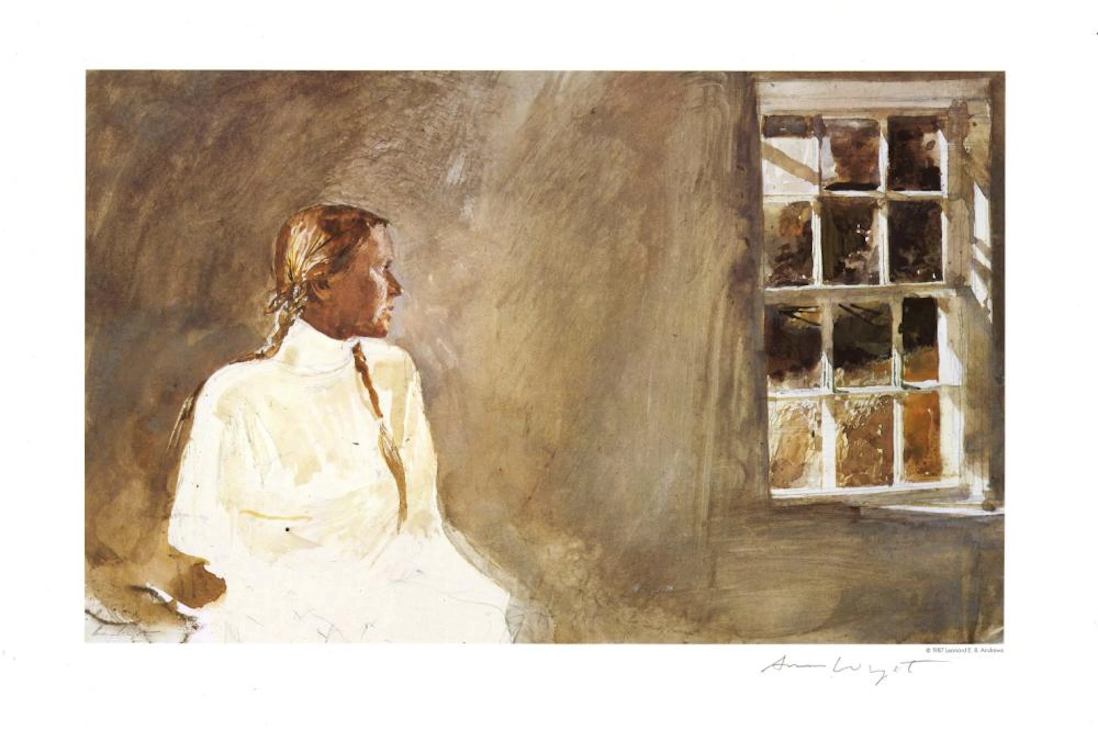 ANDREW WYETH - White Dress - Color offset lithograph
