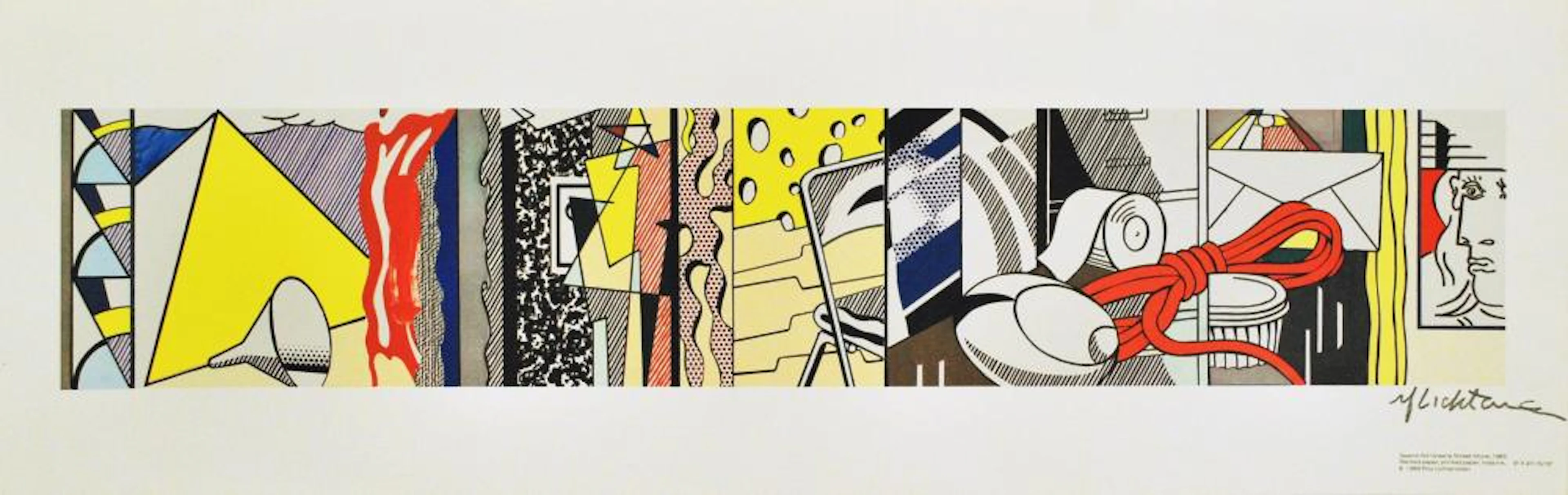 ROY LICHTENSTEIN - Sketch for Greene Street Mural - Color offset lthograph