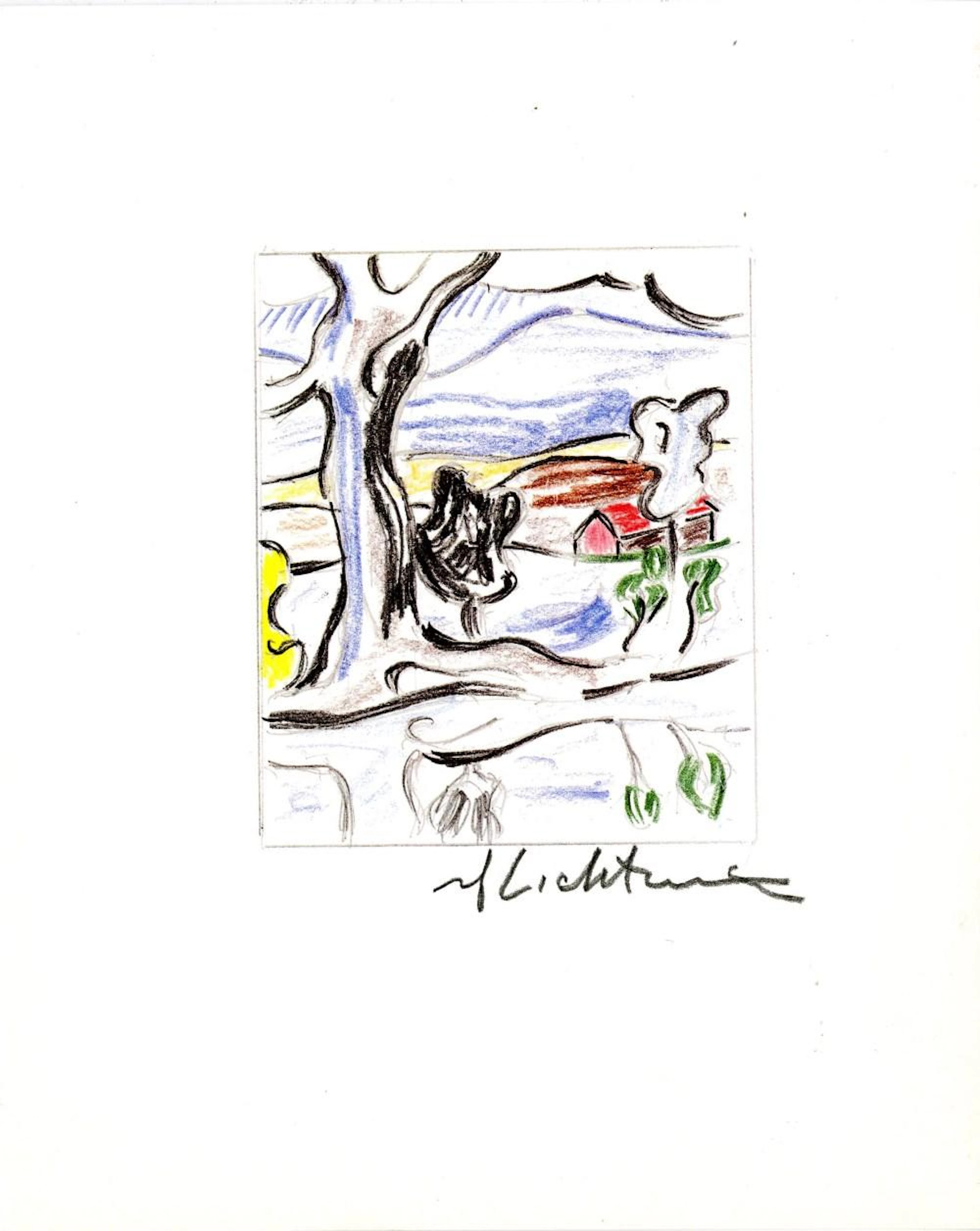 ROY LICHTENSTEIN - The Old Tree - Color offset lithograph