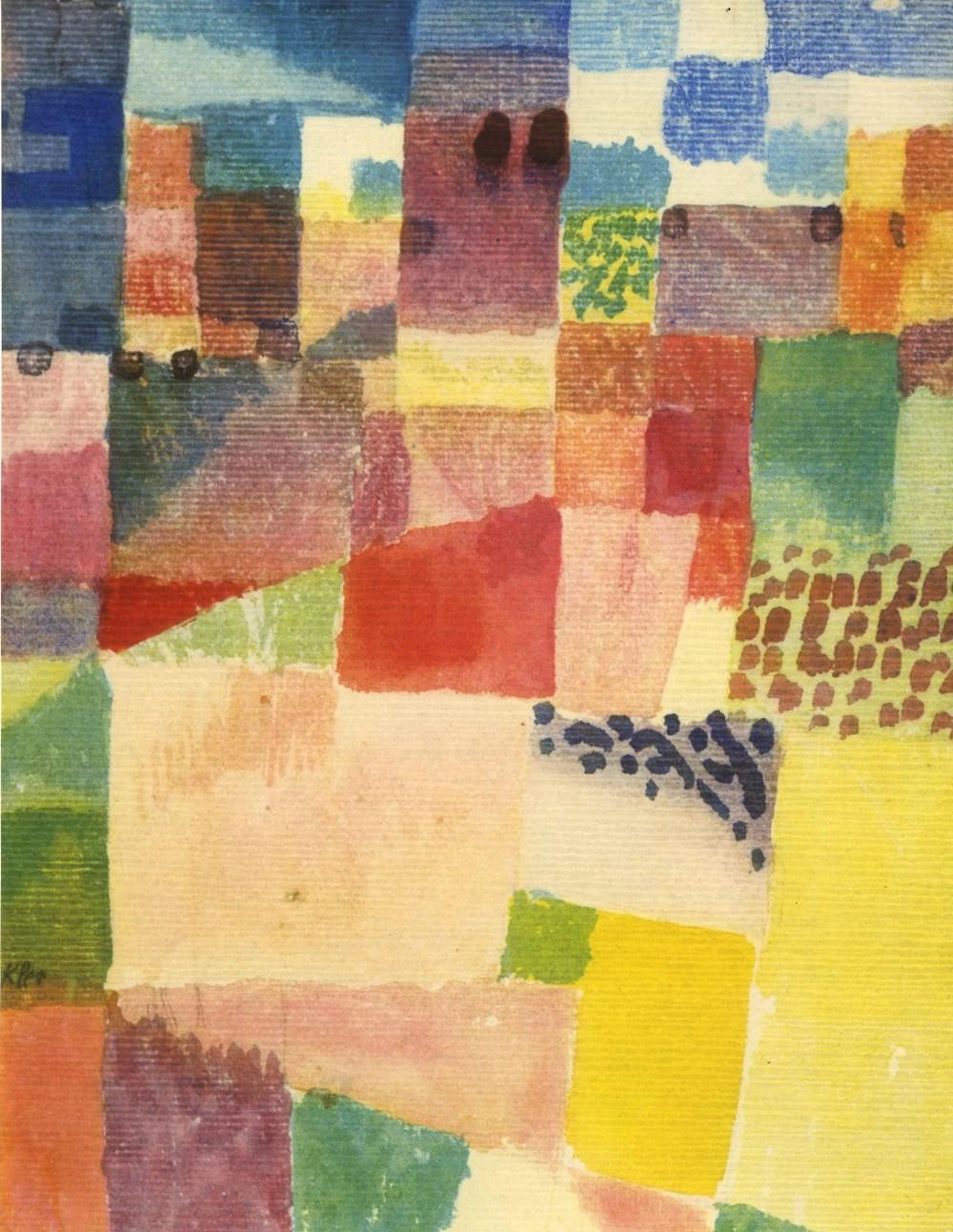PAUL KLEE - Hamammet Theme ["Motiv aus Hamammet"] - Original color collotype