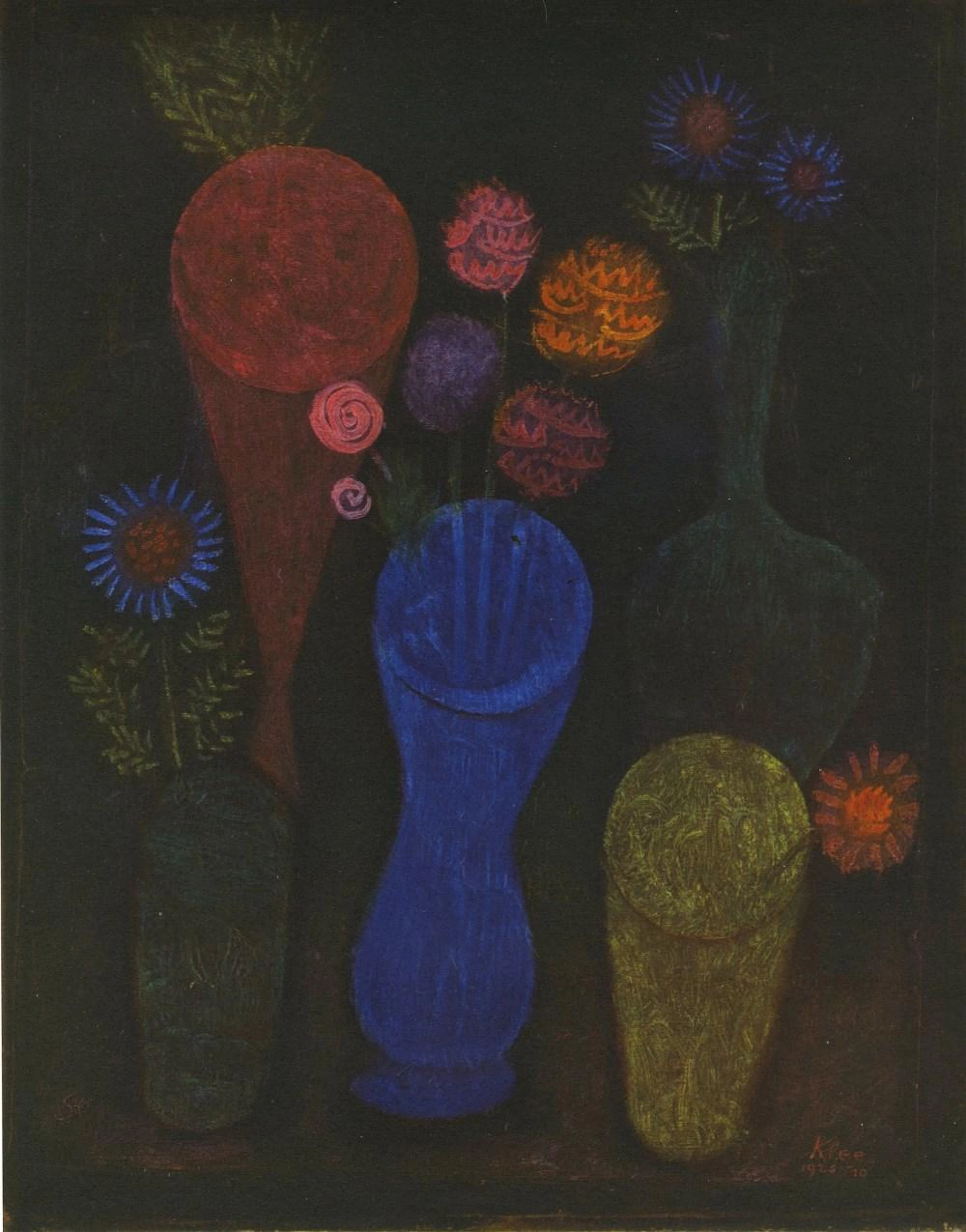 PAUL KLEE - Flowers in Vases ["Fleurs dans les Verres"]...