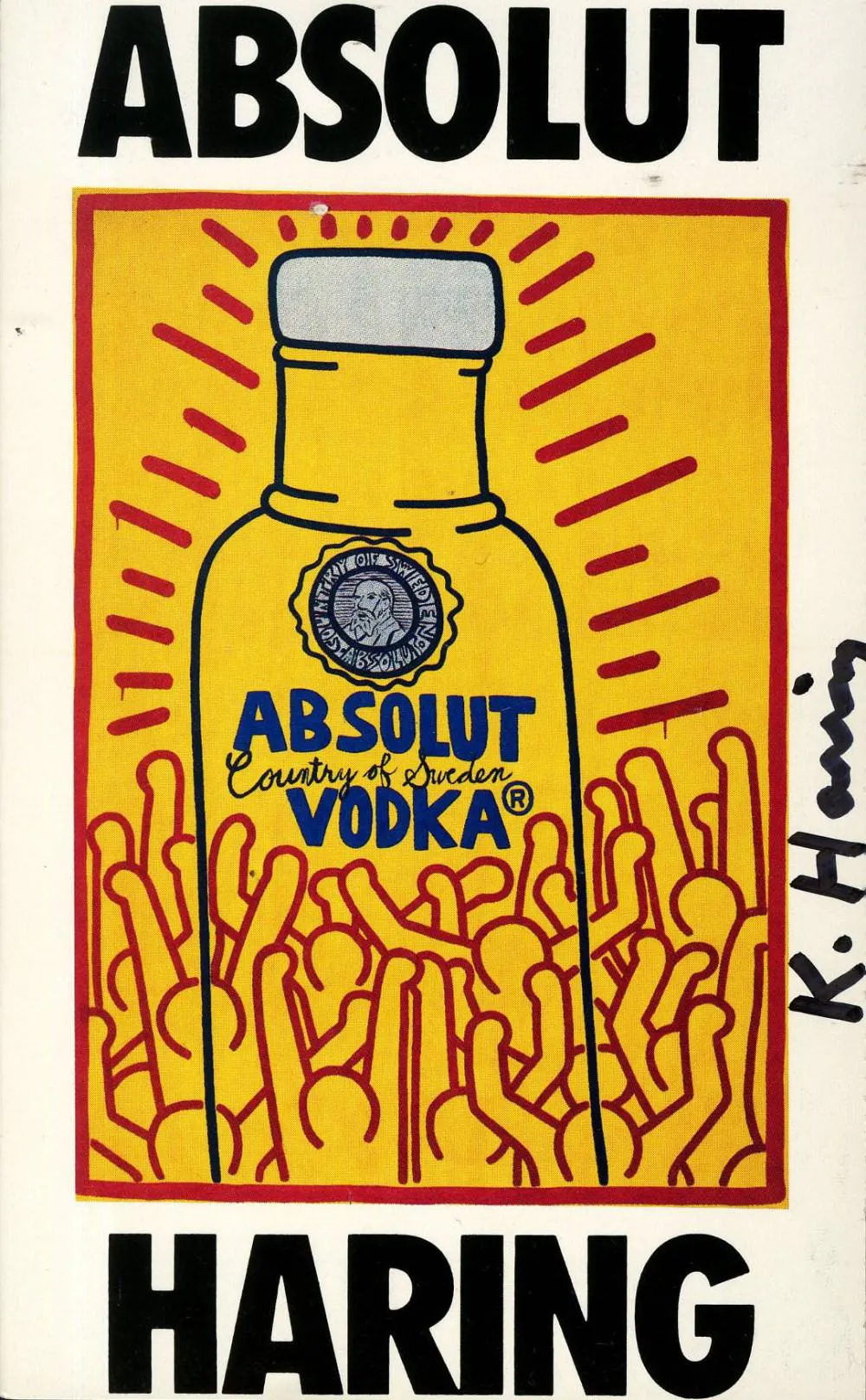 KEITH HARING - Absolut Haring - Color offset lithograph | Barnebys