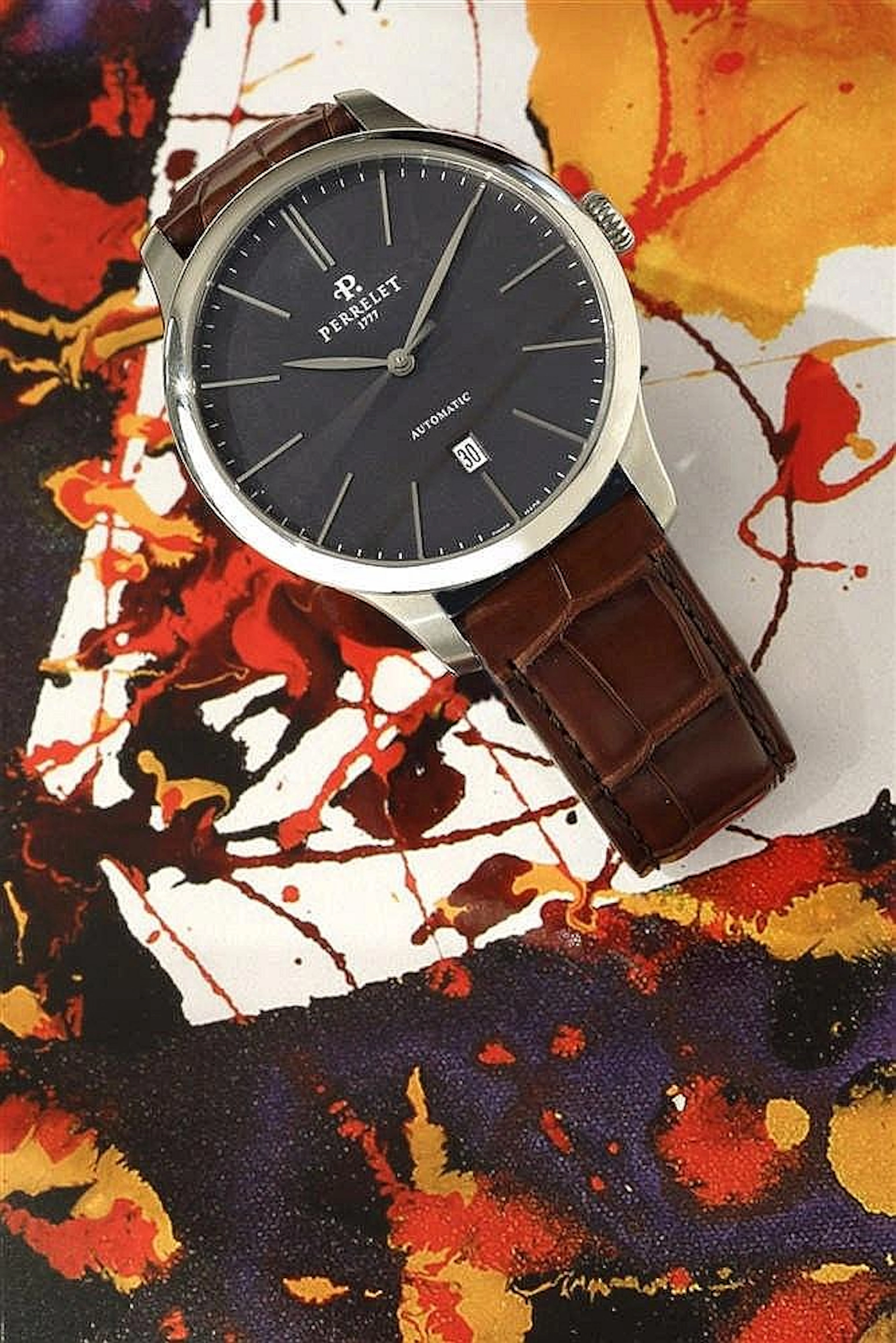 PERRELET Vers 2013 Montre bracelet en acier. Boiti