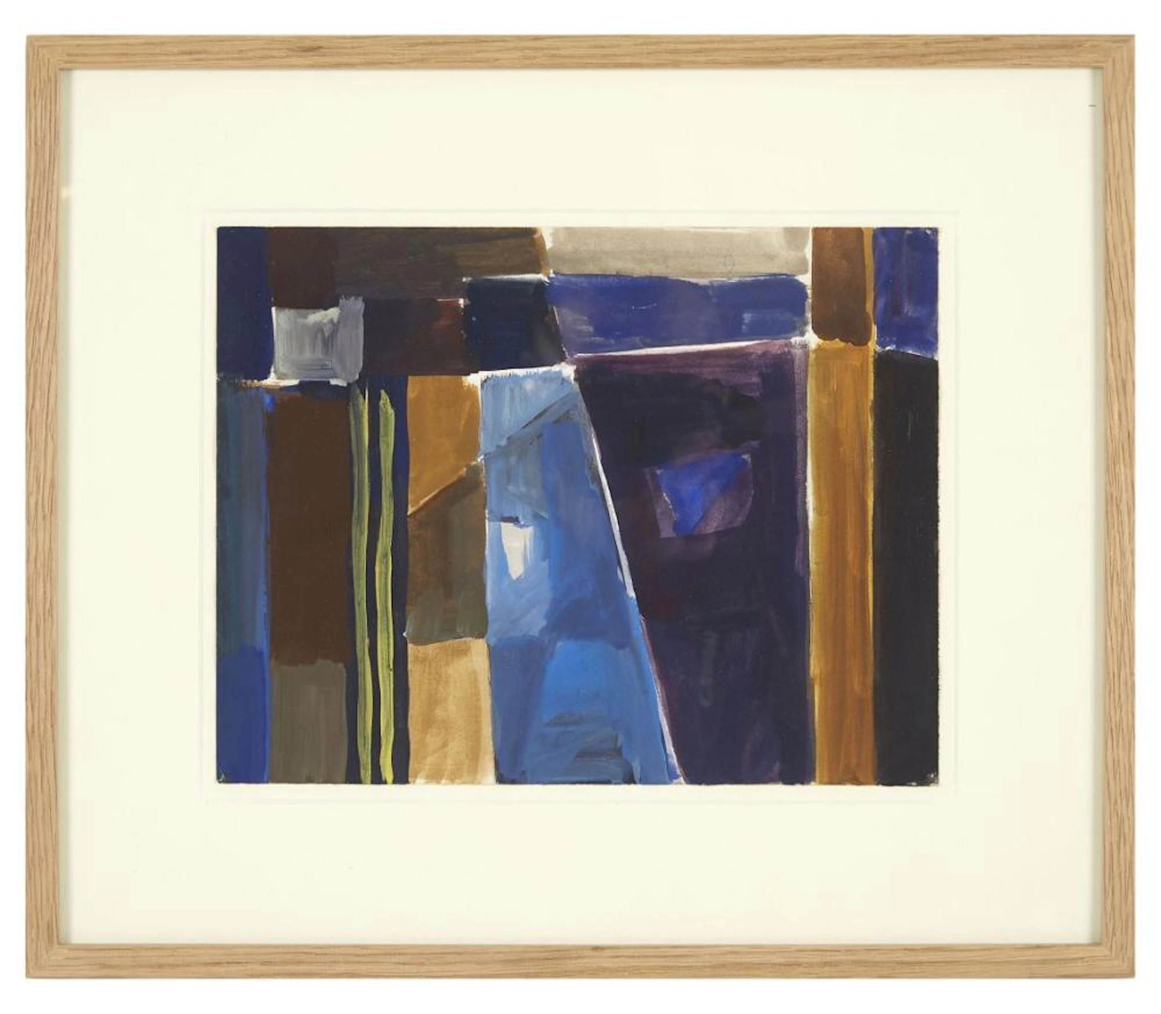 Jacques NESTLÉ (1907-1991) Composition Gouache monogrammée du cachet au dos