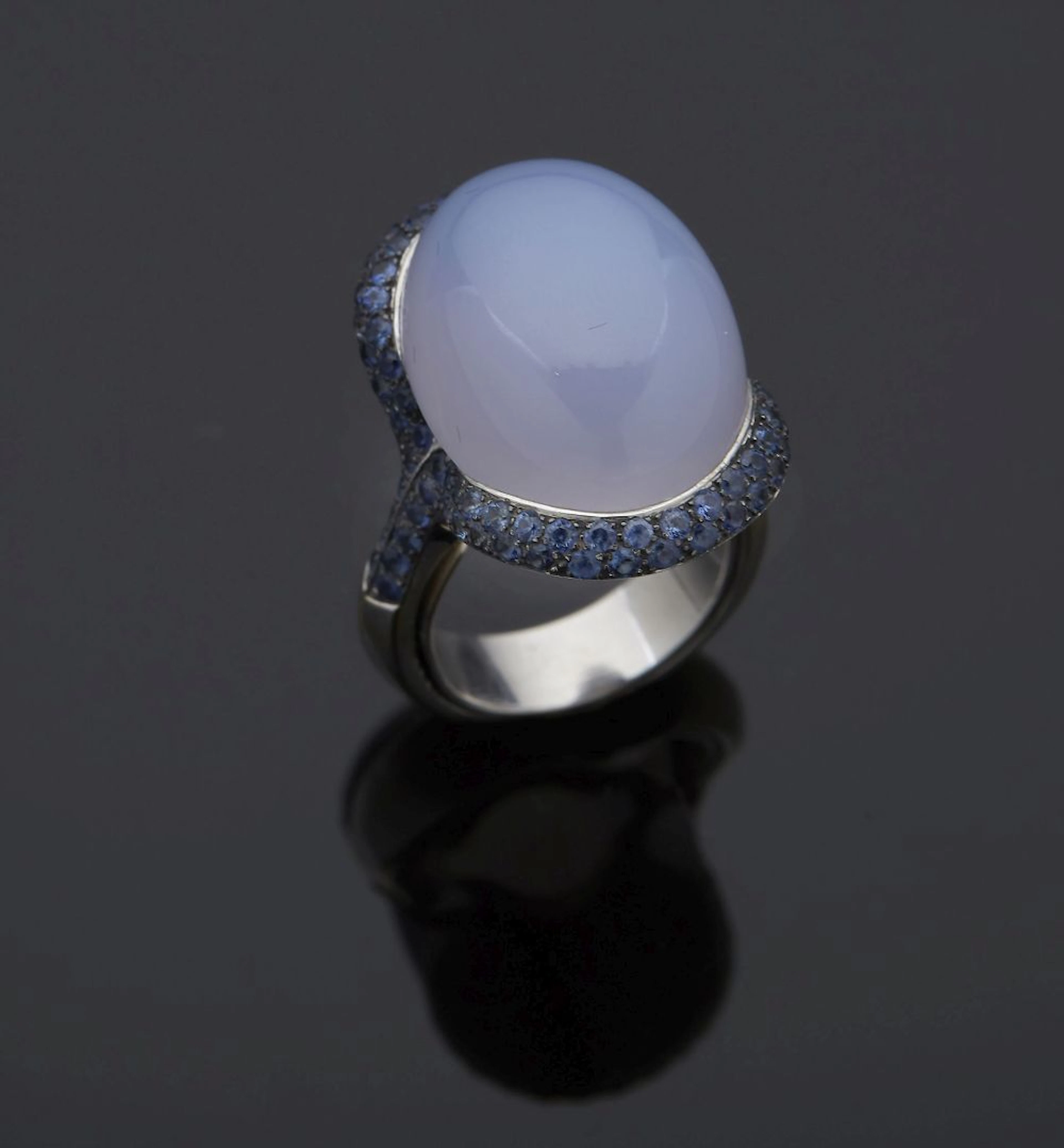Bague en or gris 18K (750/°°)