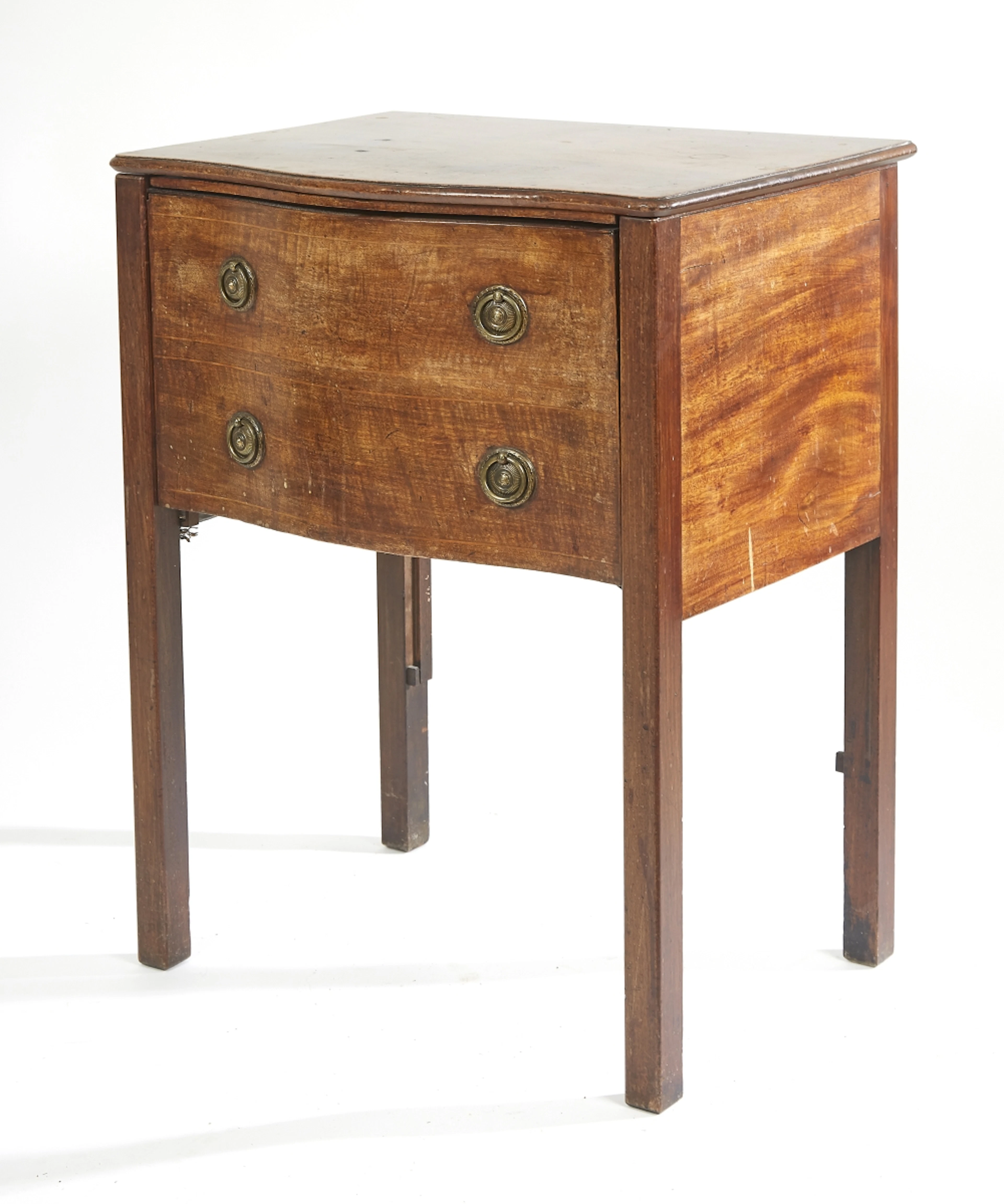 Meuble de toilette en commode en acajou et placage d...