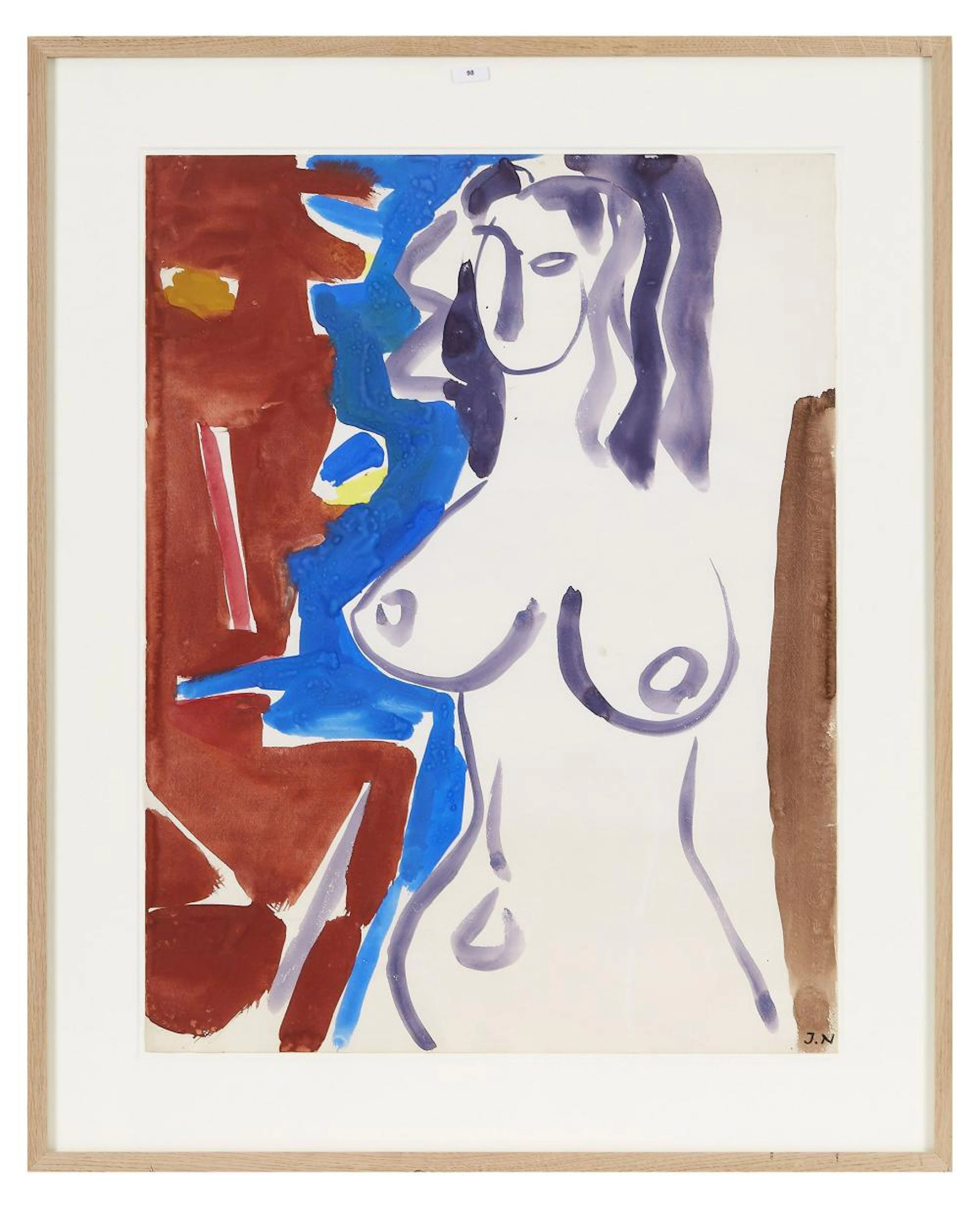Jacques NESTLÉ (1907-1991) Nu Gouache monogrammée du...