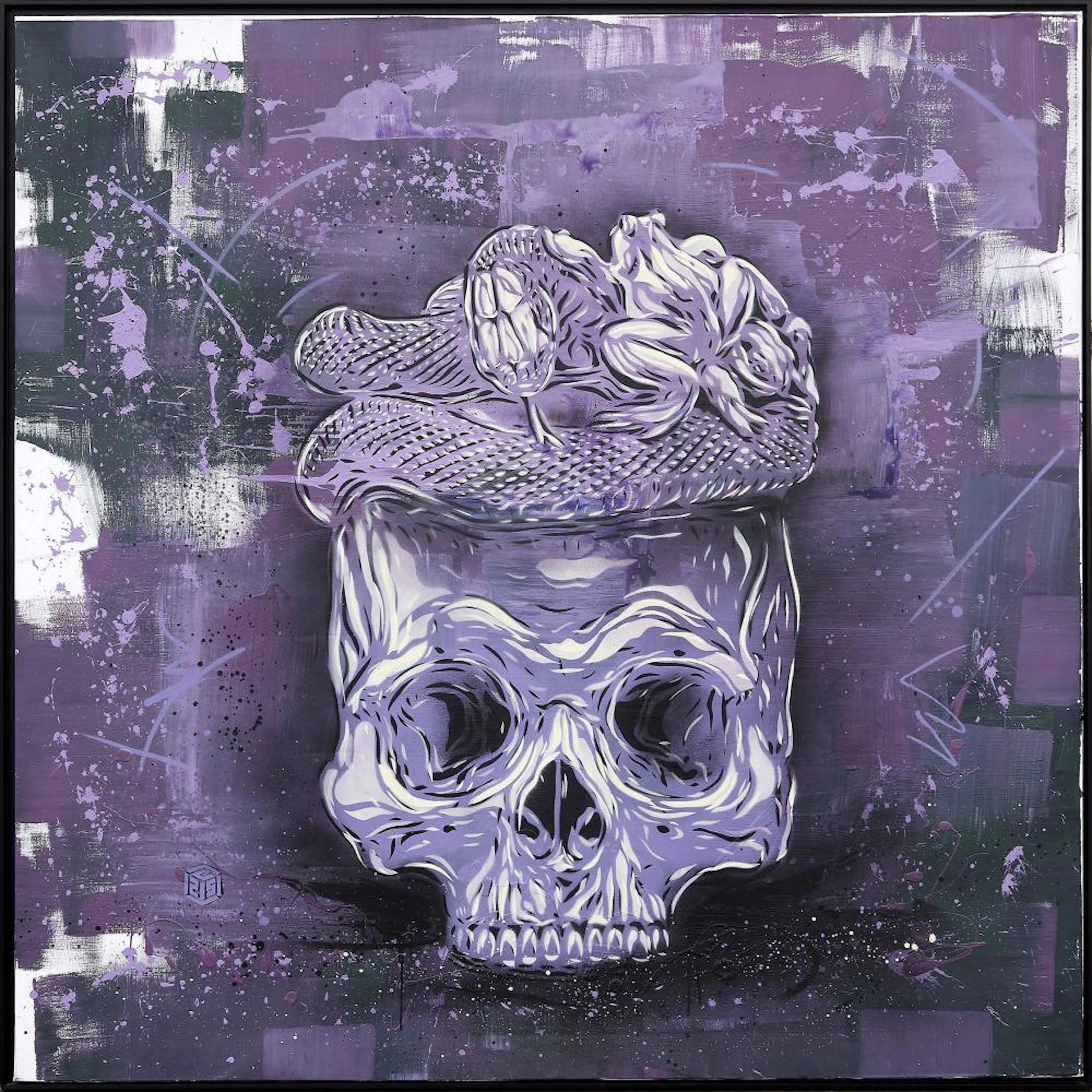 C215 (1973) Purple Rain, 2015 Tecnique mixte sur toile 200 x 200 cm
