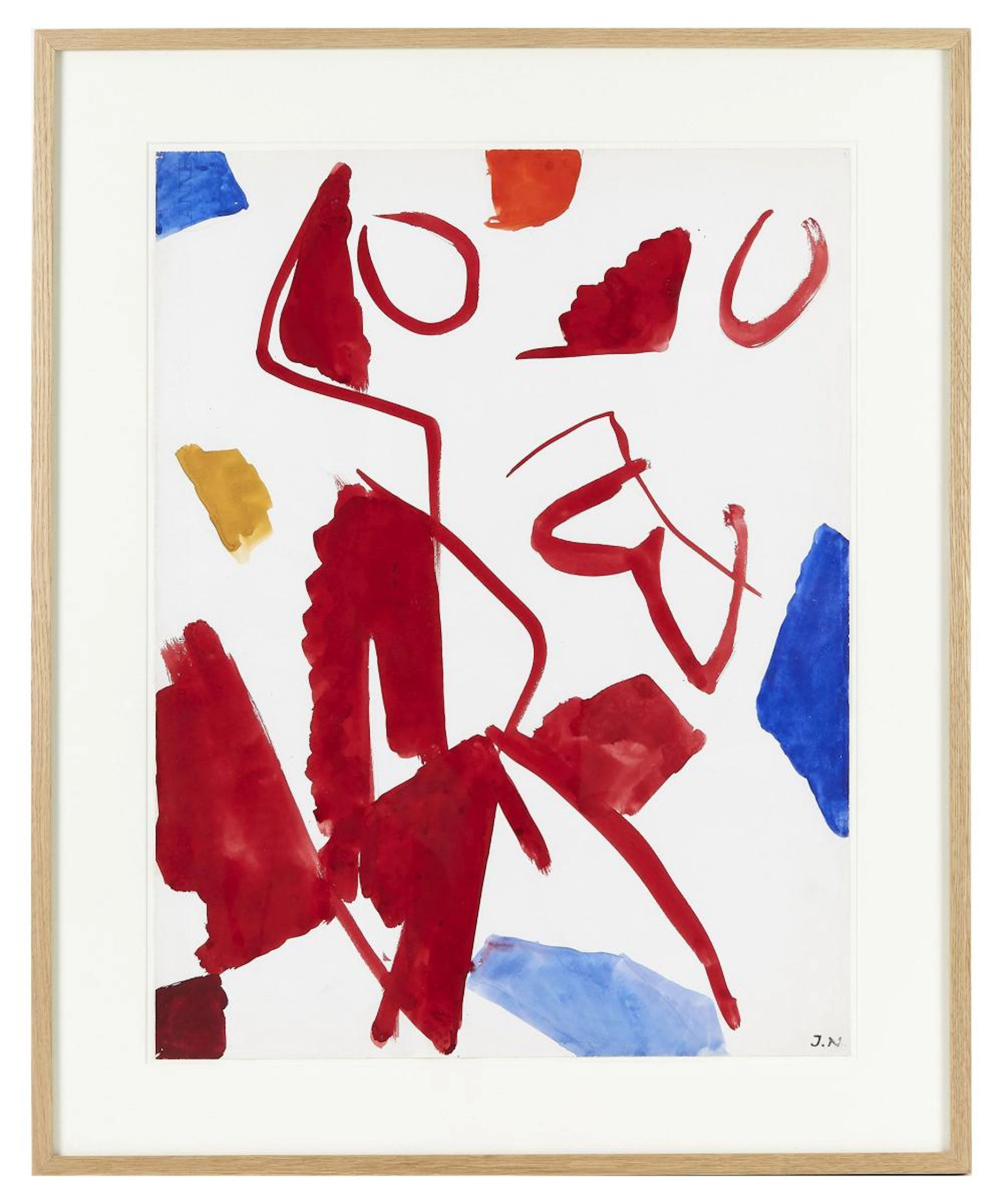 Jacques NESTLÉ (1907-1991) Composition Gouache monogrammée en bas à droite