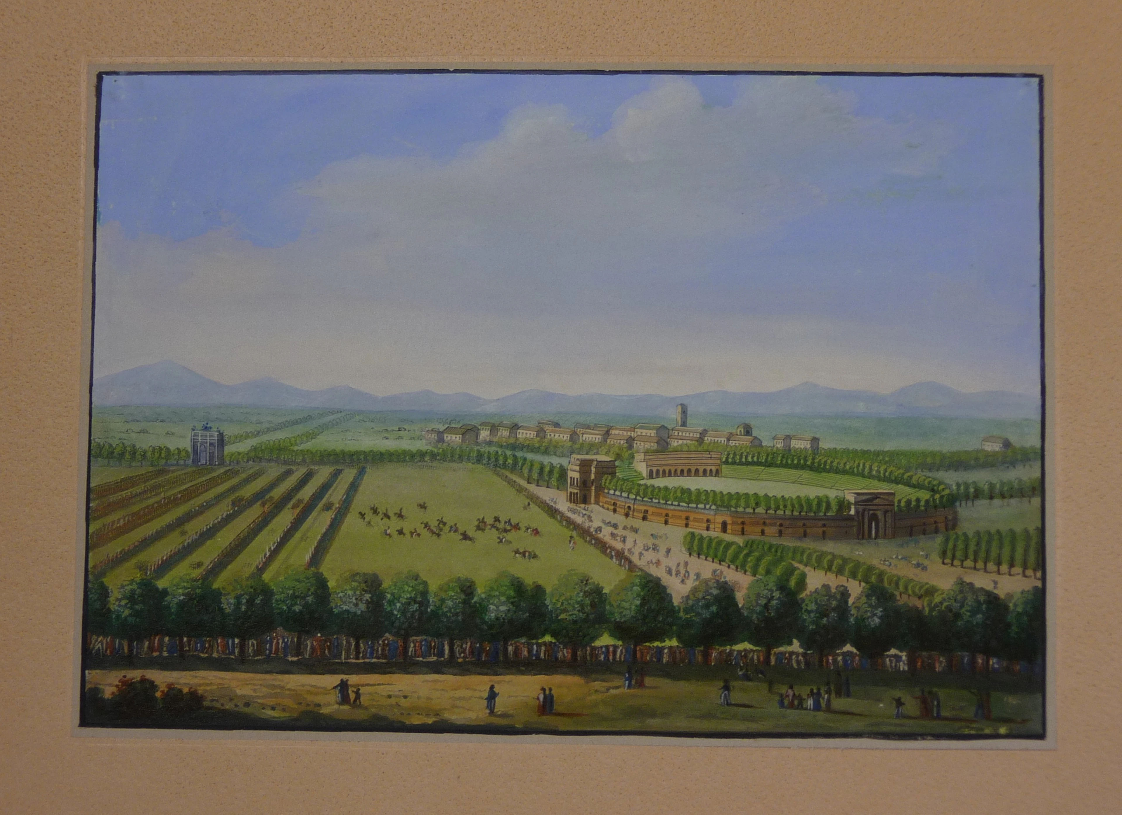 BALTHASAR WIGAND - WERKSTATT. Militärparade in oberitalienischer Landschaft.