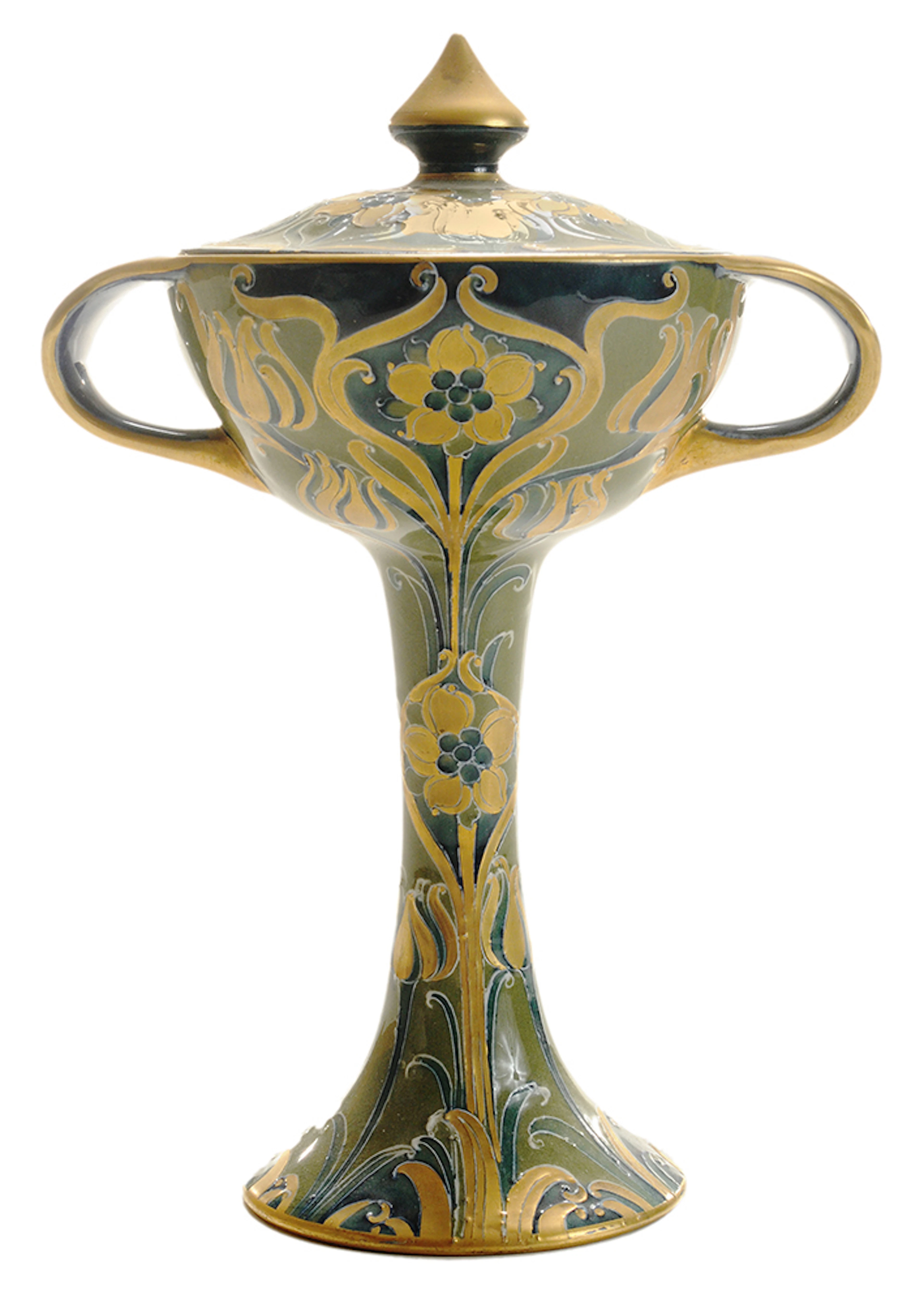 Very Fine Moorcroft Art Nouveau Lidded Loving Cup