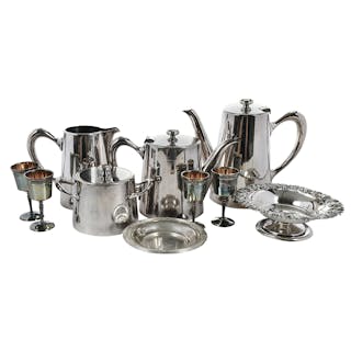 Ten Silver Table Items Including Christofle