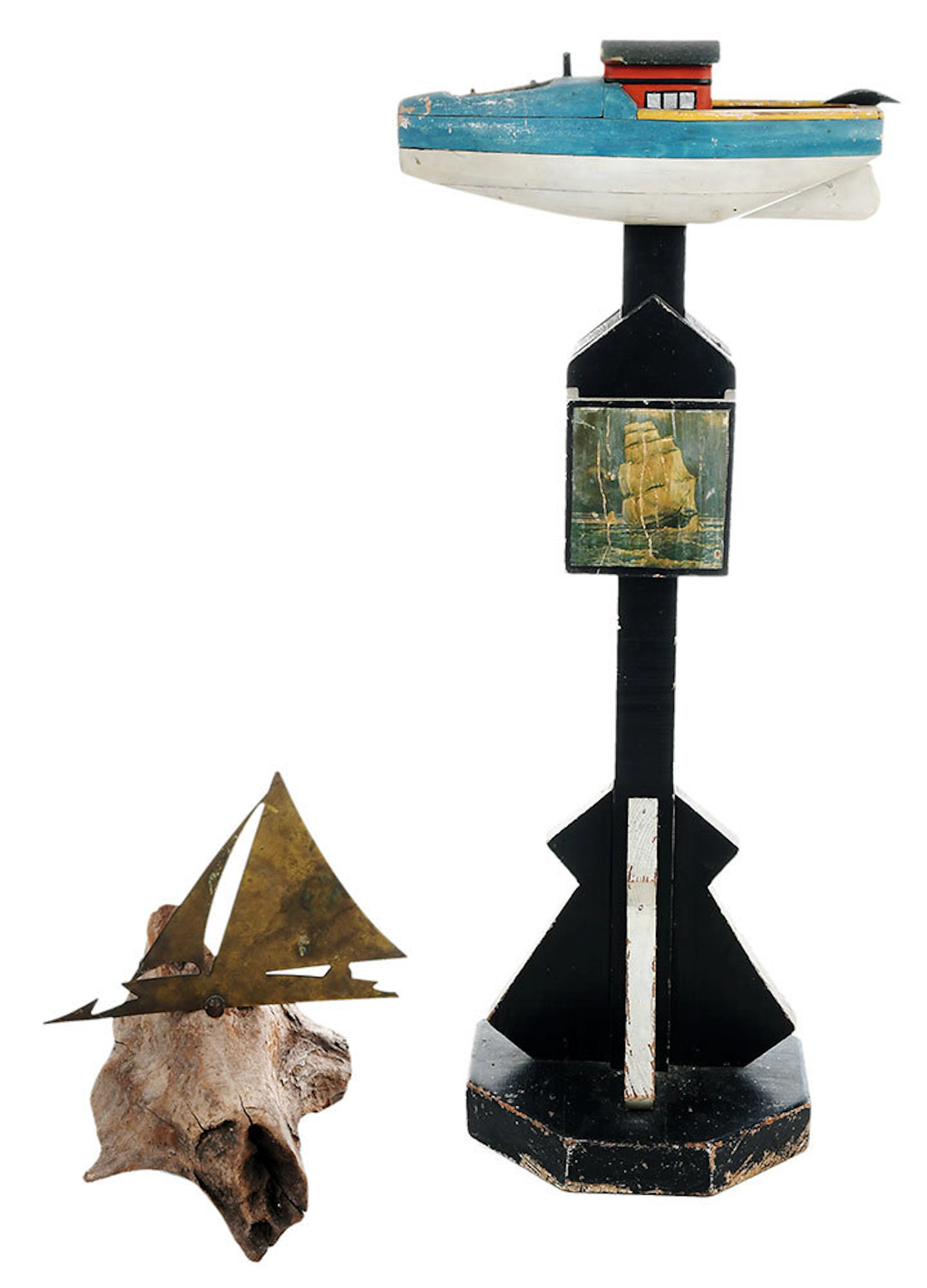 Smoking Stand and Mounted Ship Cutout