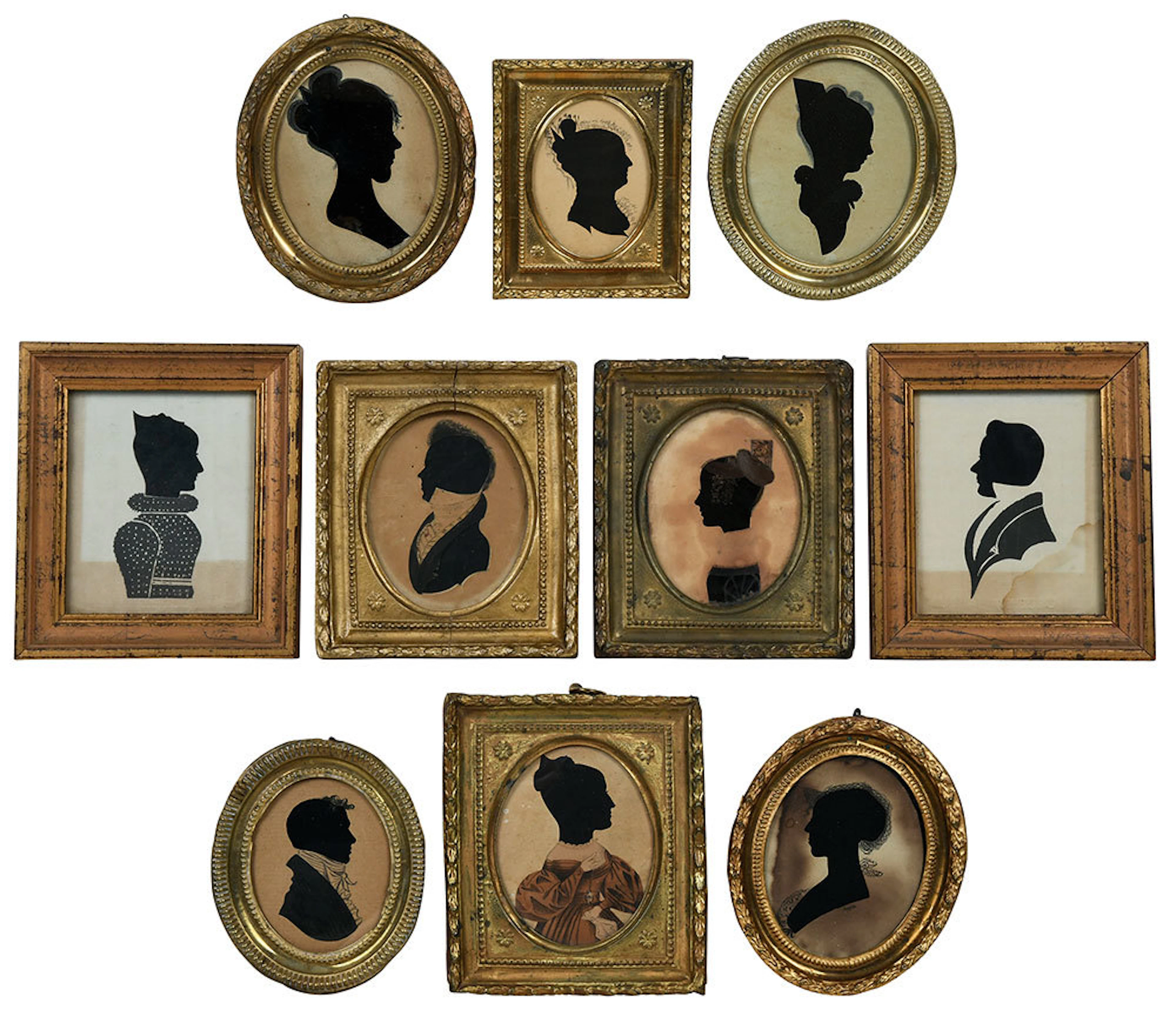 Ten Hollow Cut Silhouette Portraits