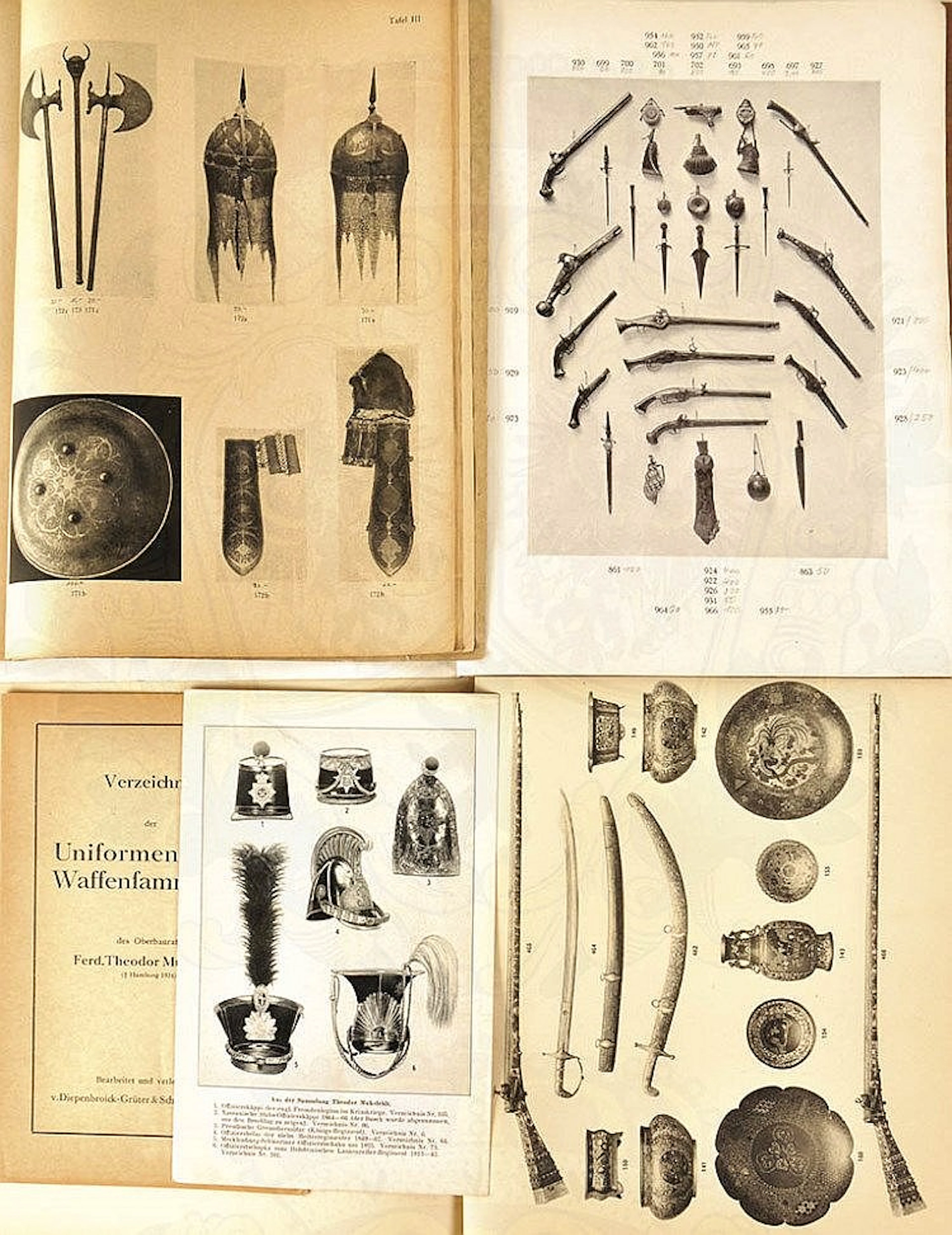 3 AUKTIONSKATALOGE WAFFEN/ANTIQUITÄTEN1927/28