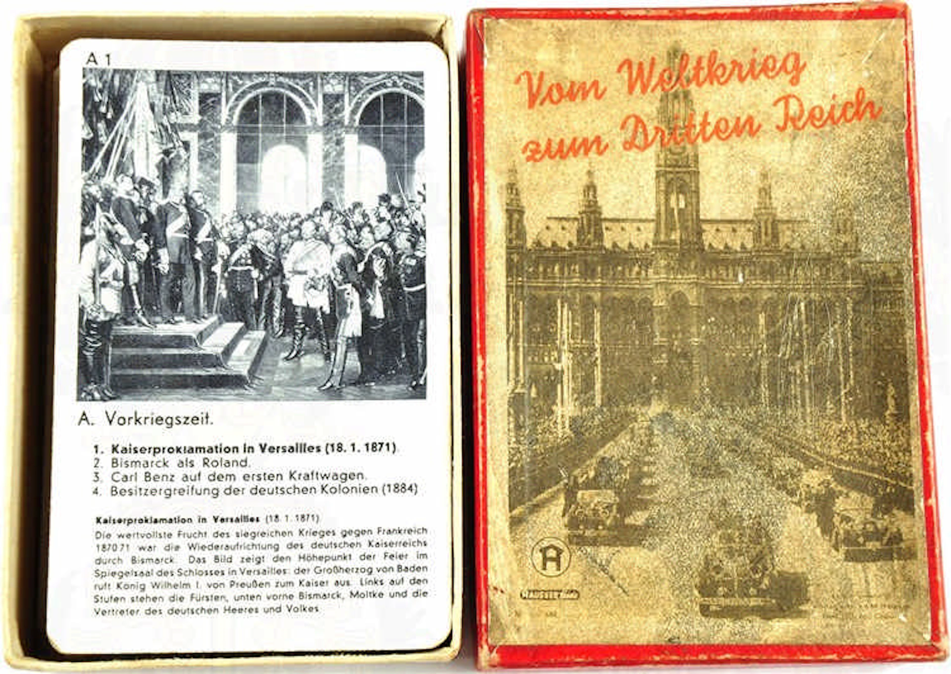 QUARTETTSPIEL "VOM WELTKRIEG ZUM DRITTEN REICH"