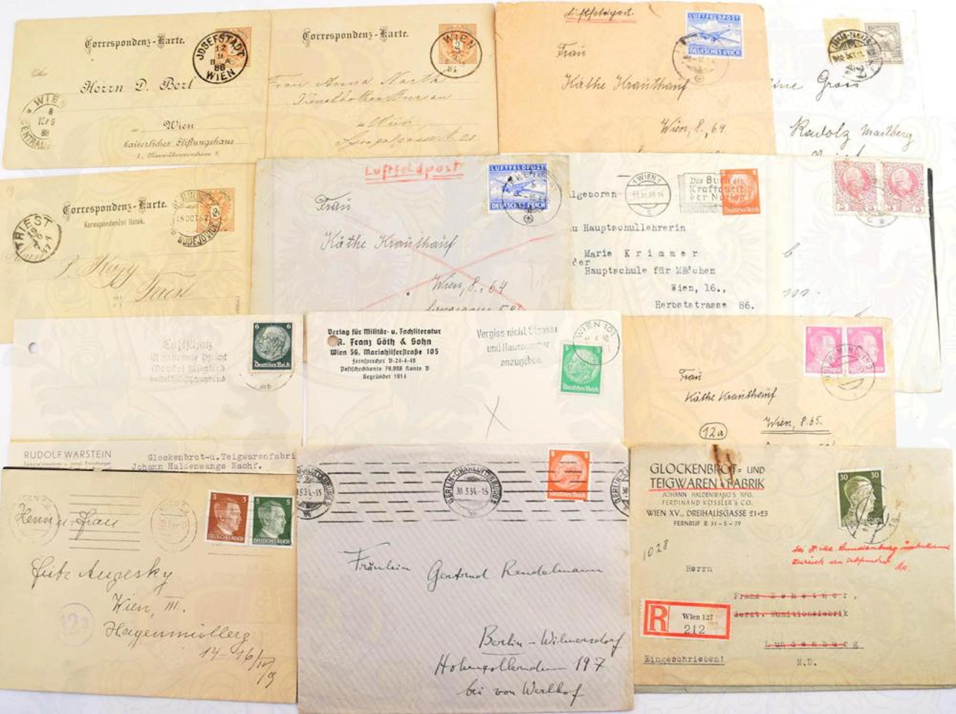 48 BRIEFMARKEN DEUTSCHLAND UND ÖSTERREICH