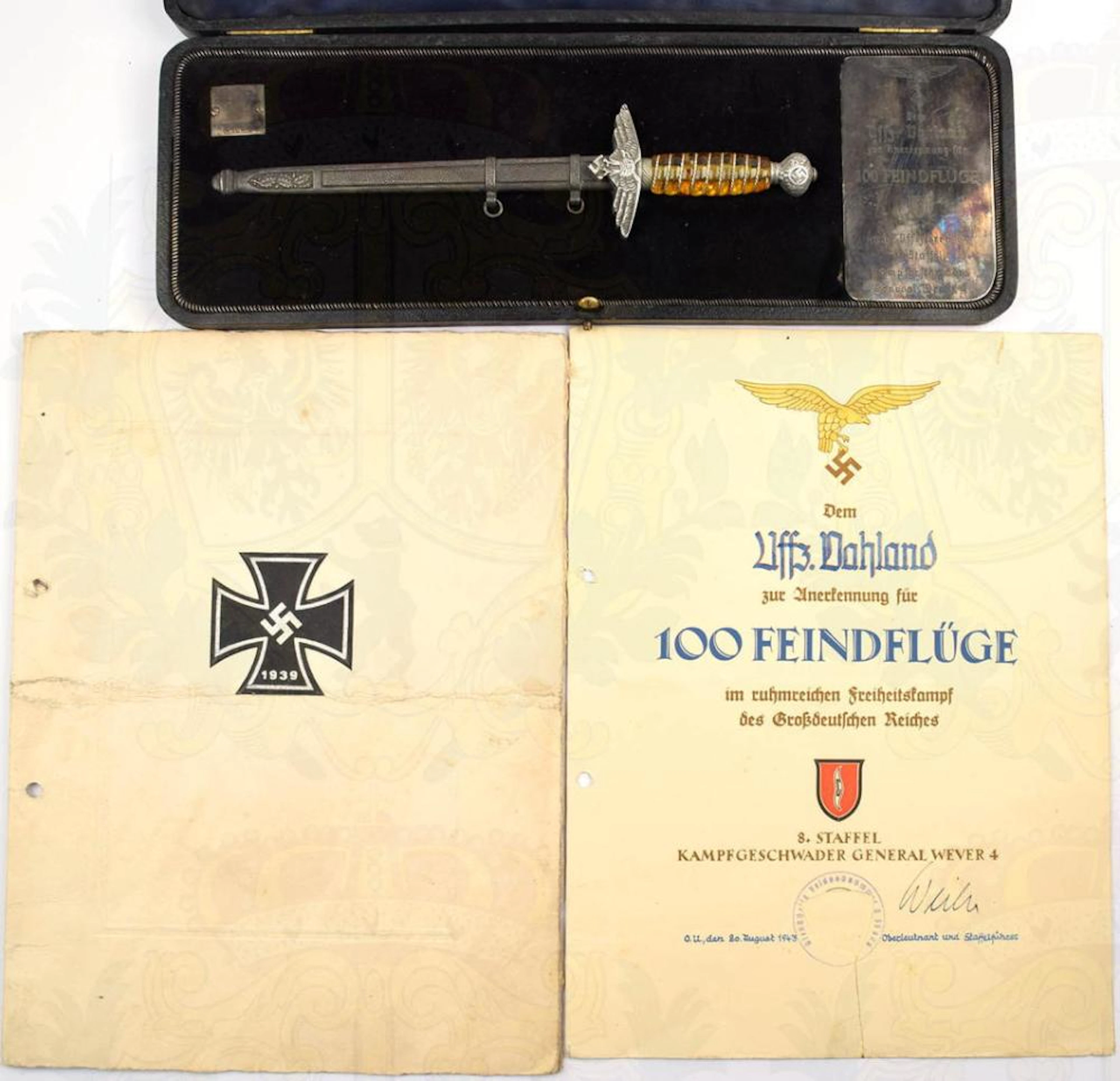 EHRENGESCHENK KAMPFGESCHWADER 4 WEVER - HONOUR GIFT BOMBER SQUADRON 4 WEVER