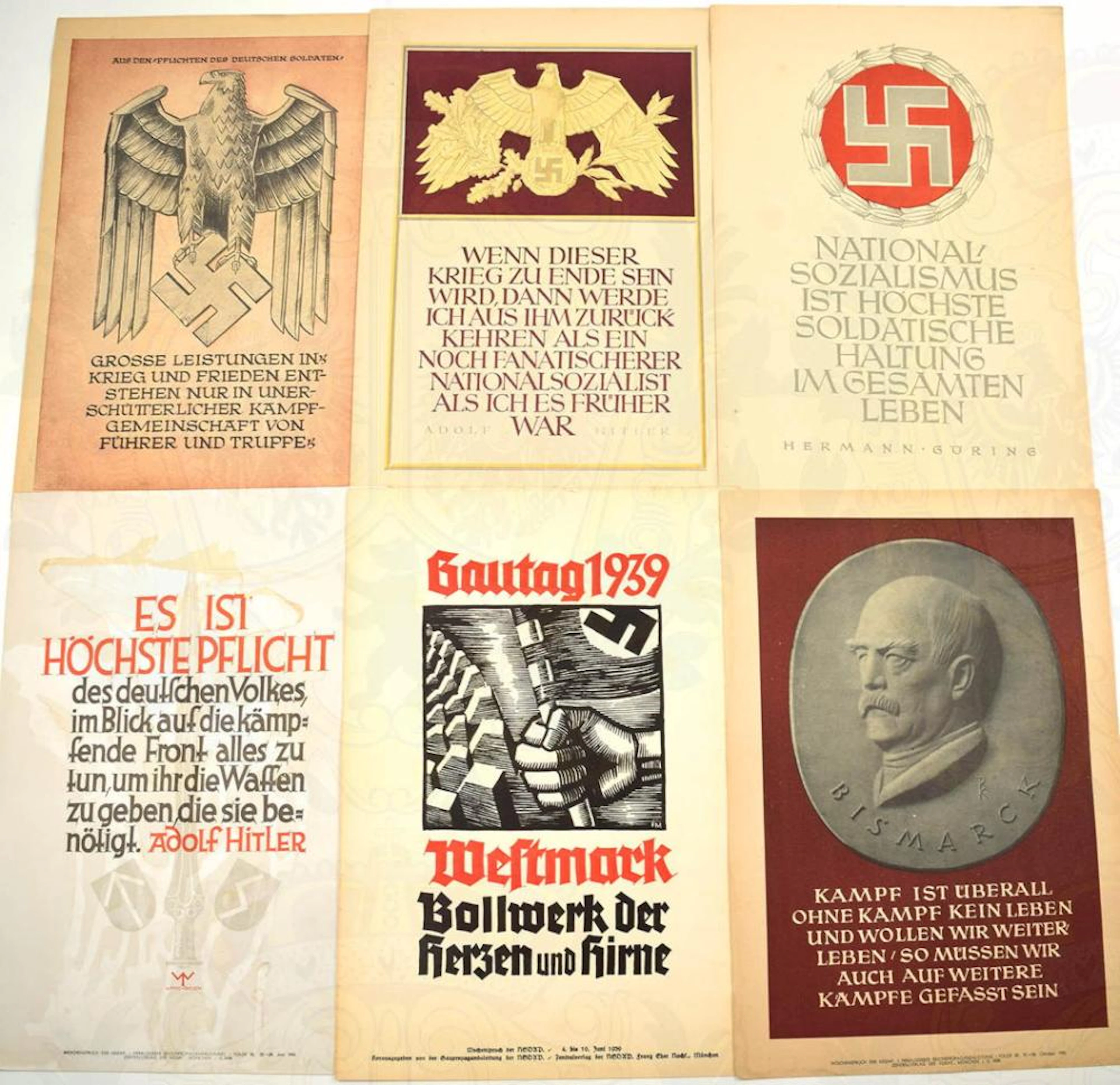 20 WOCHENSPRÜCHE DER NSDAP - 20 WEEKLY VERSES NSDAP 1939-1943