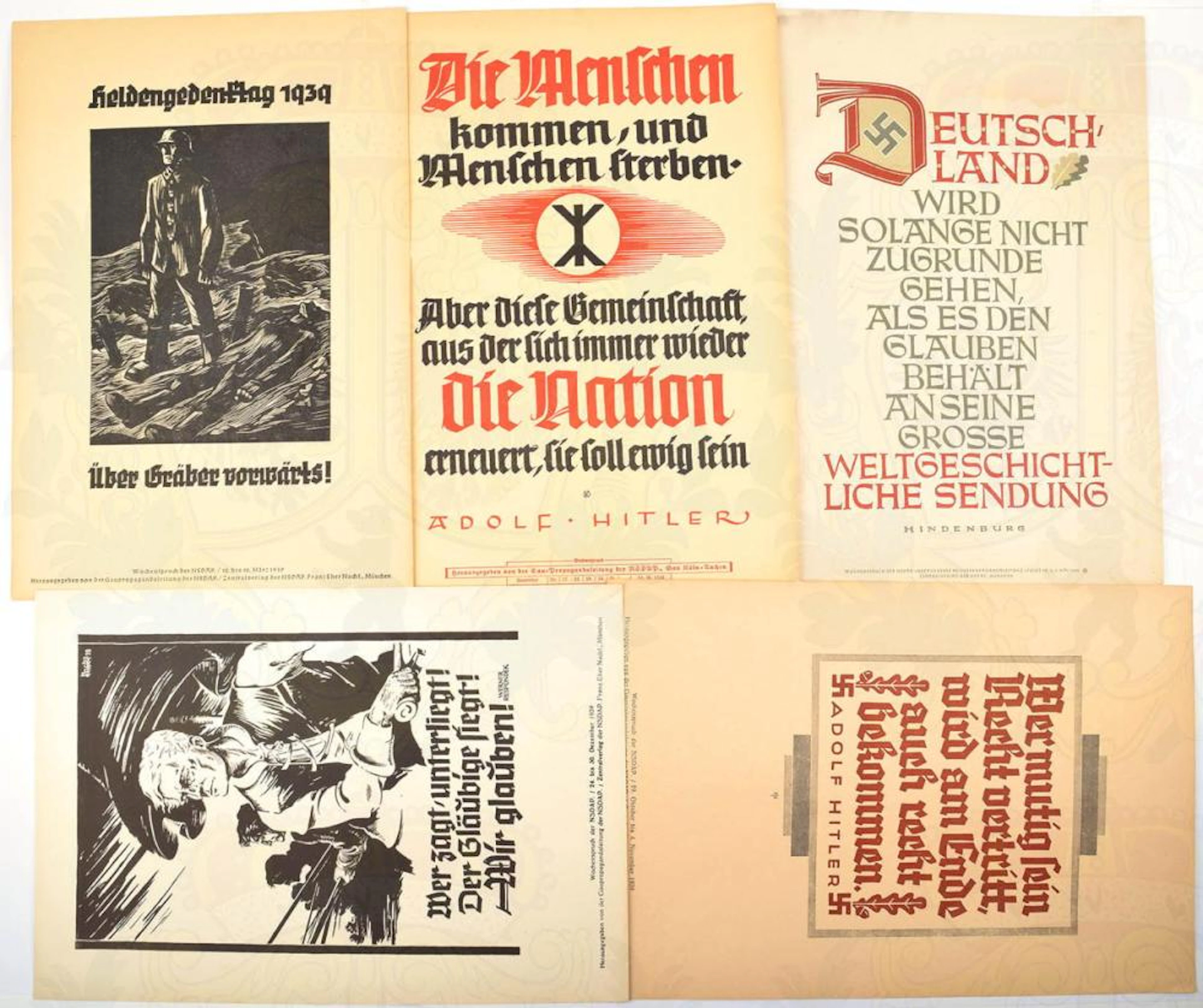 20 WOCHENSPRÜCHE DER NSDAP 1939-1942 20 WEEKLY VERSES OF THE NSDAP