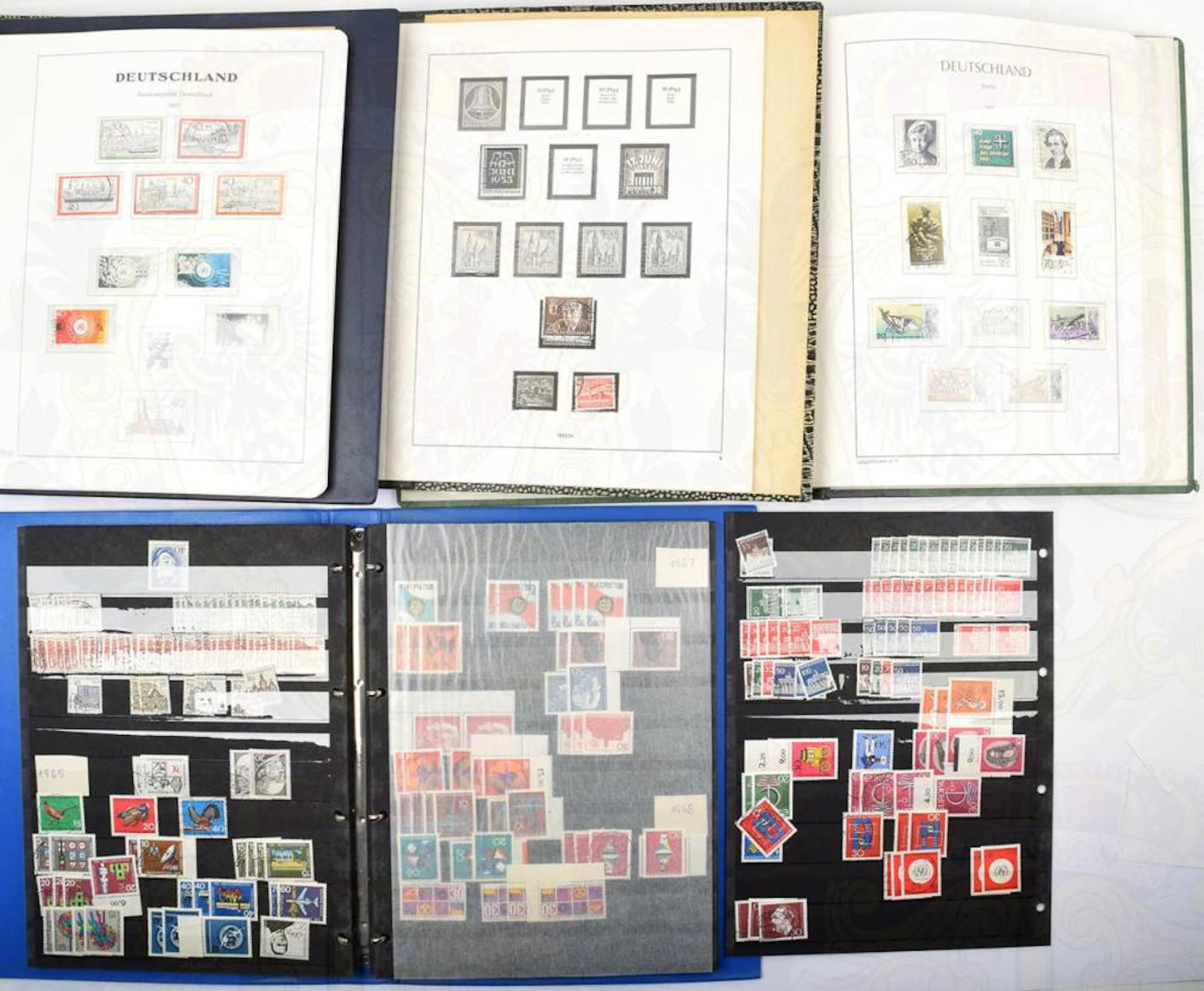 4 BRIEFMARKENALBEN BUNDESREPUBLIK 1951-1985