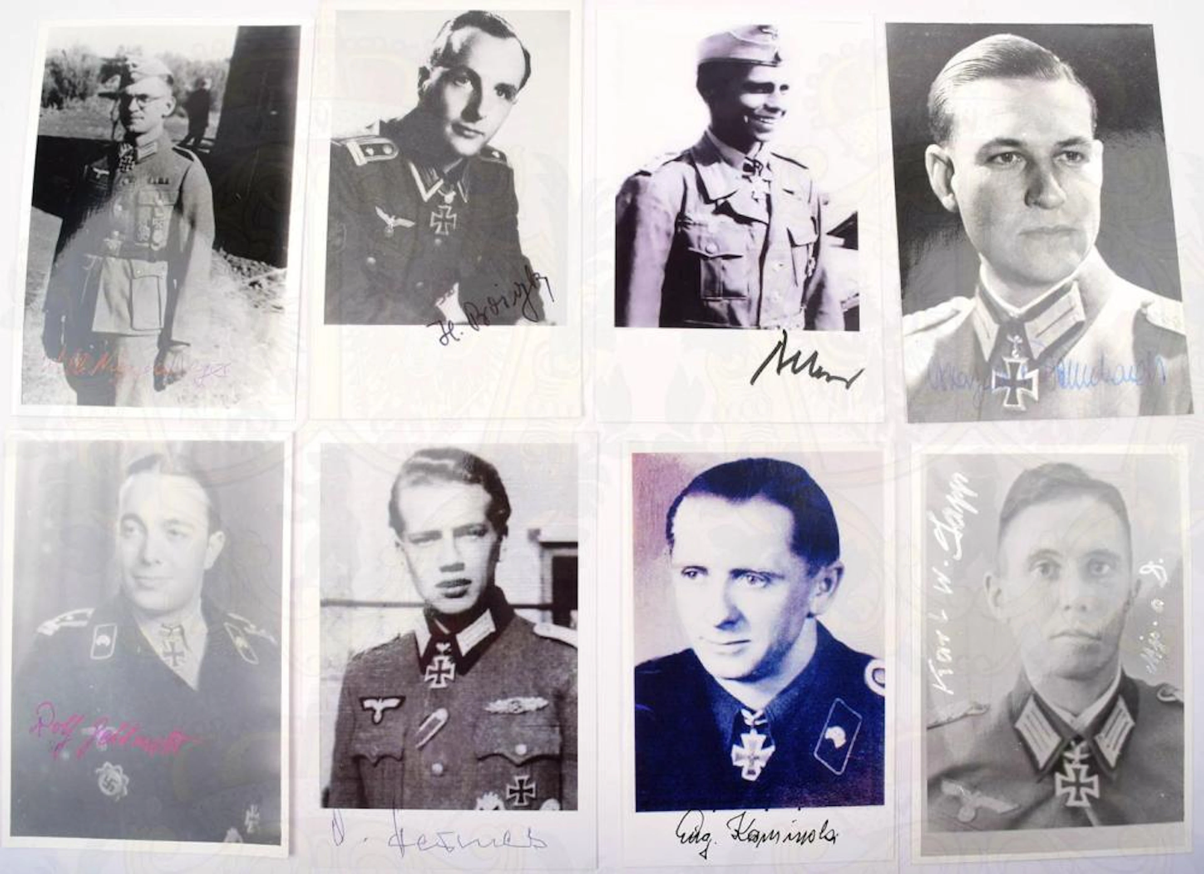 14 ORIGINALUNTERSCHRIFTEN RITTERKREUZTRÄGER HEER