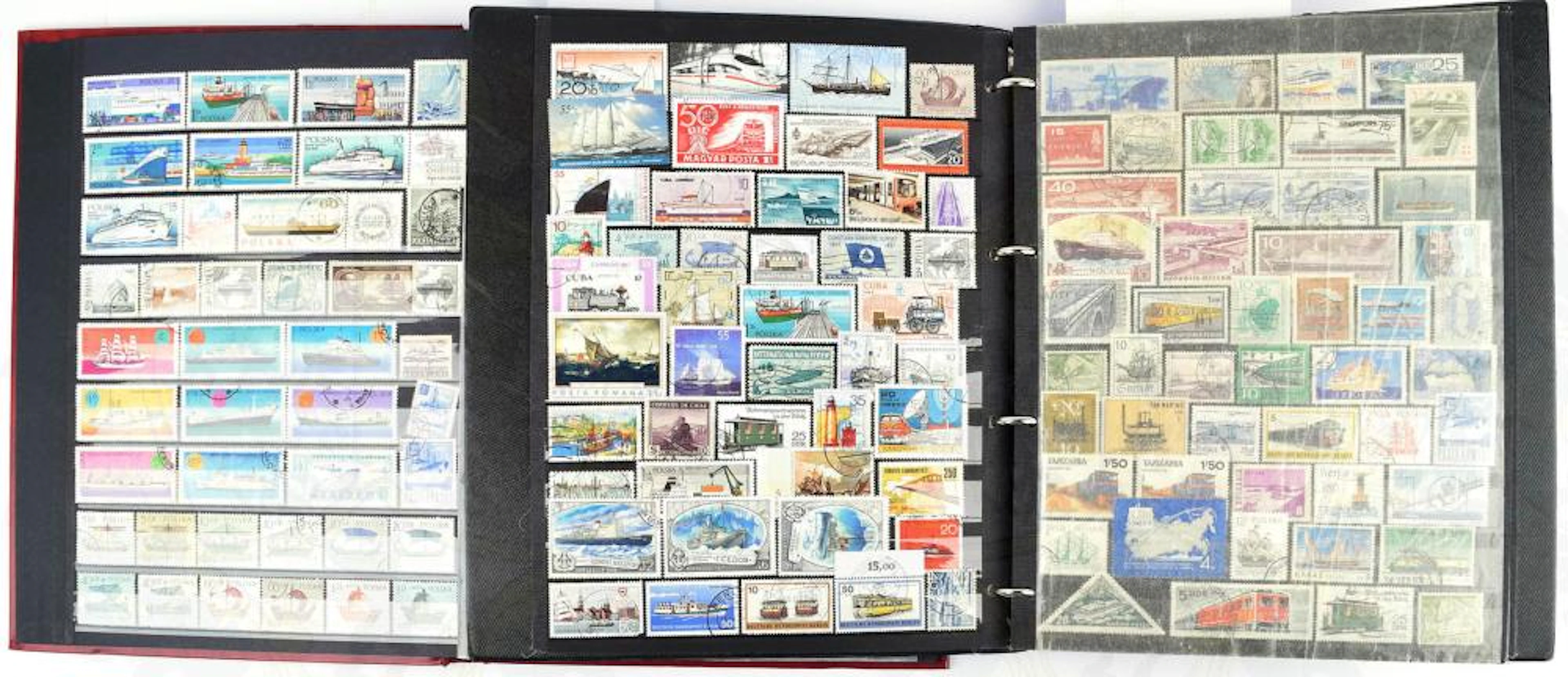 1050 BRIEFMARKEN SCHIFFE UND EISENBAHNE