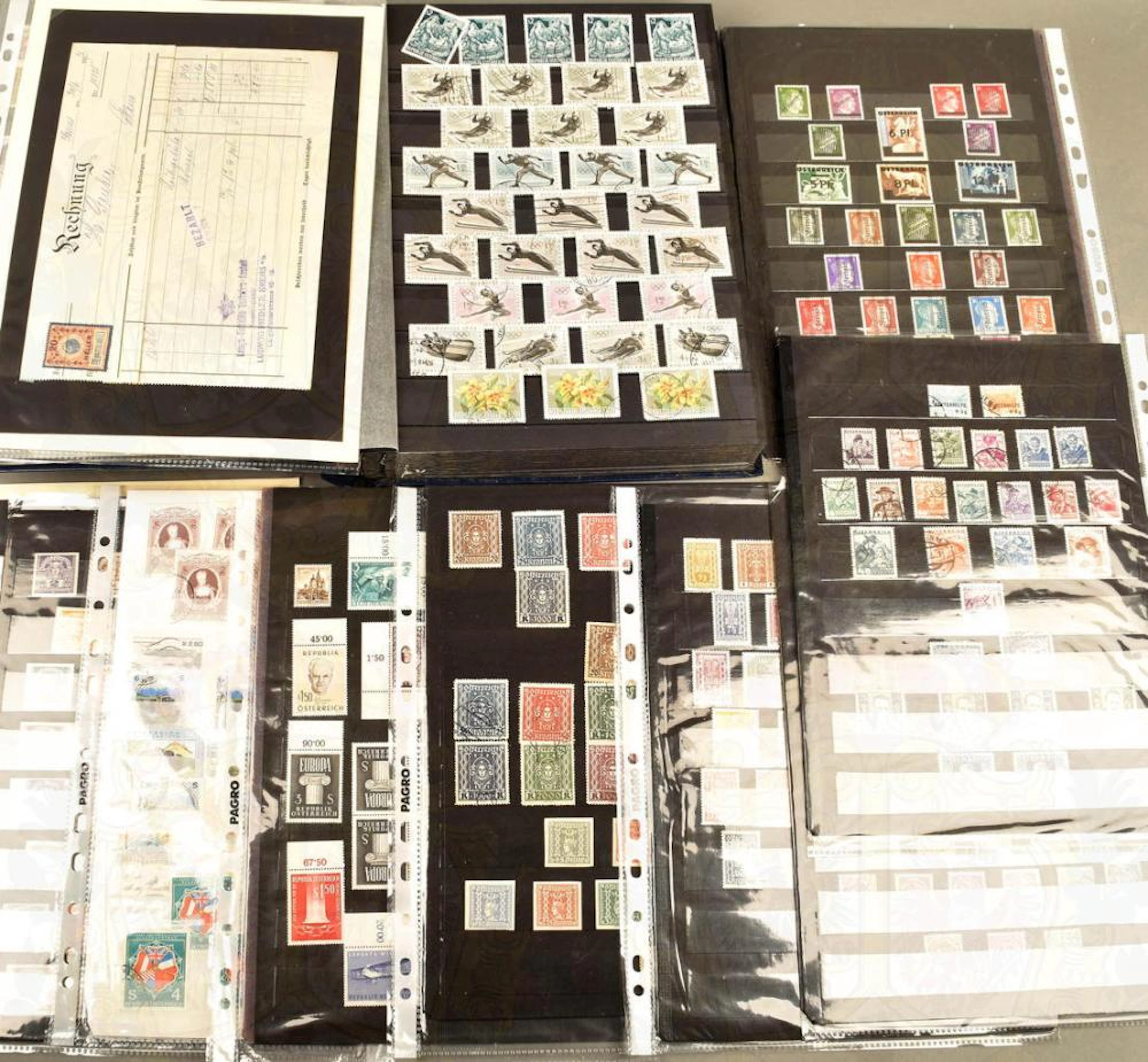 1 postal stamp album Austria 1919-1975 with 2300 stamps