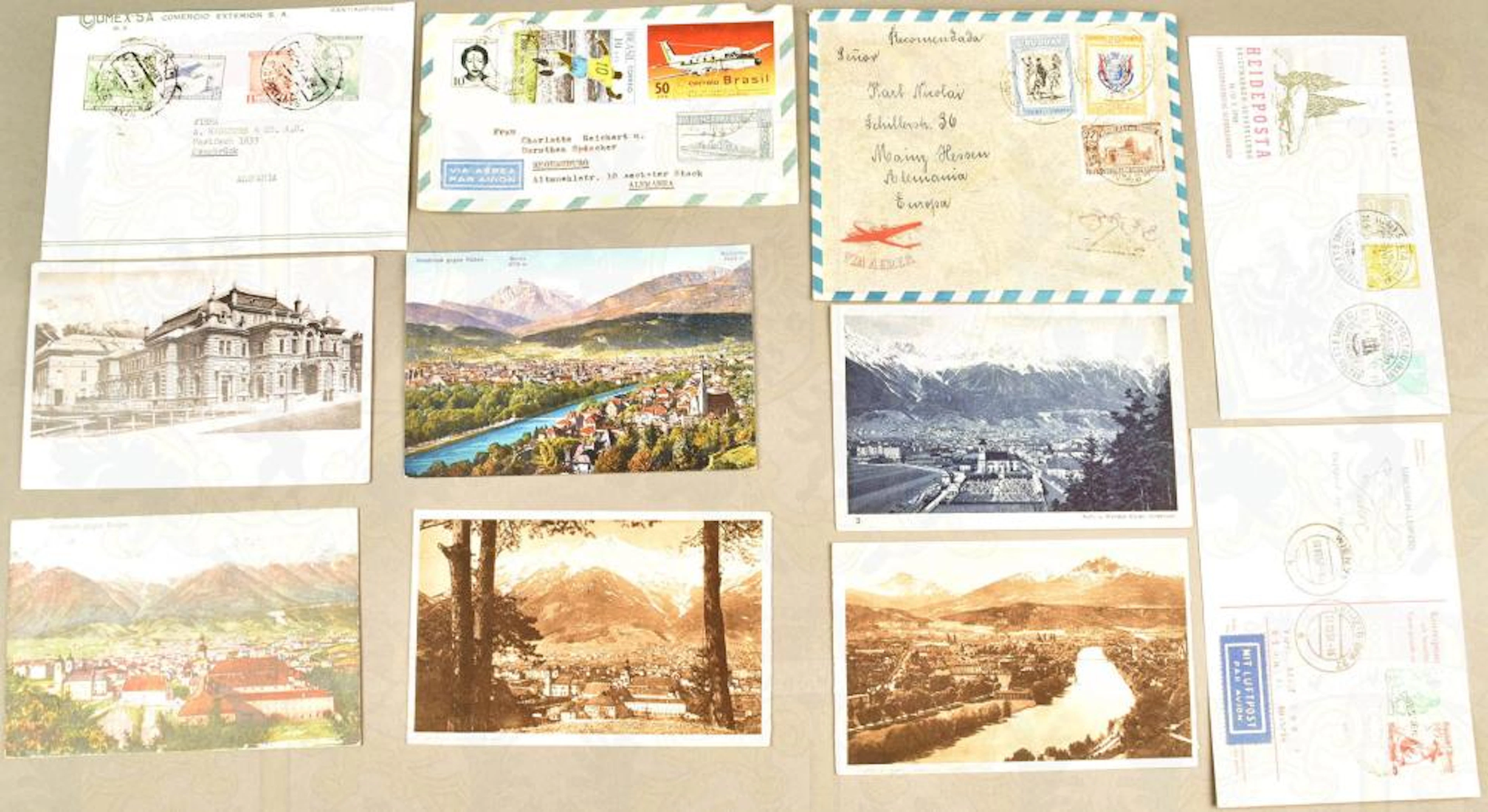 480 BRIEFUMSCHLÄGE, ANSICHTSKARTEN, POSTKARTE