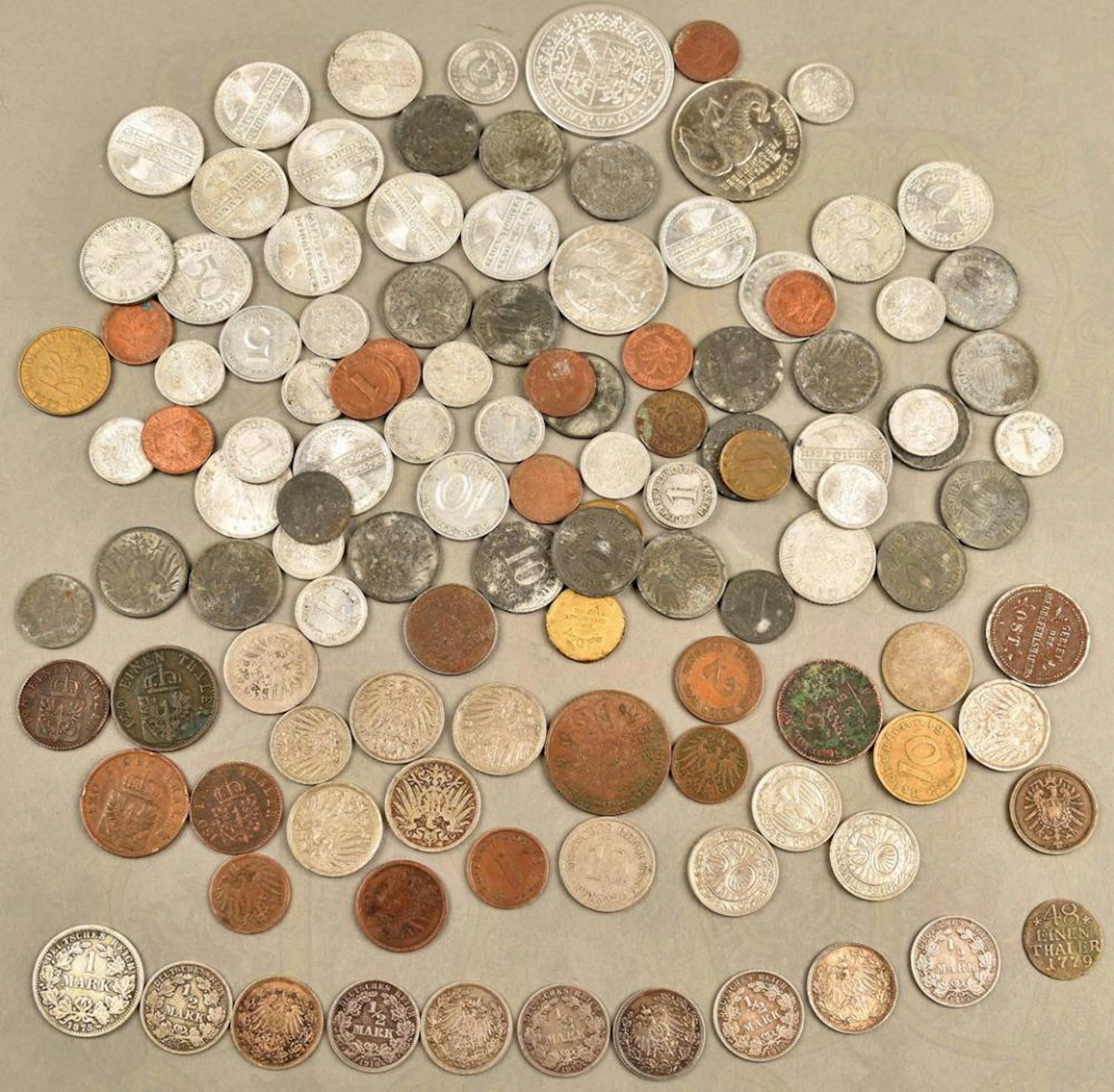 Collection of 117 German coins 1779-1928