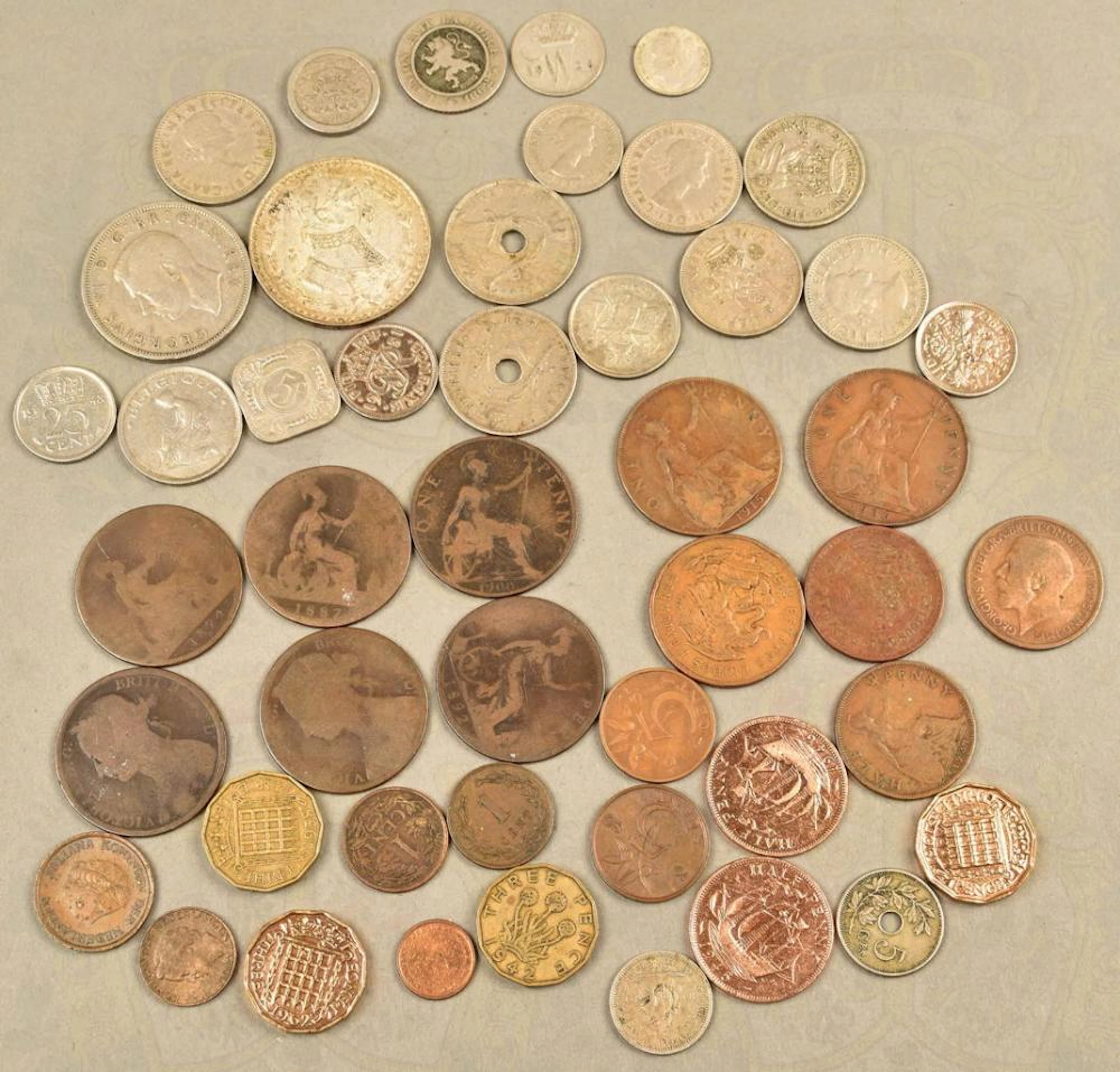 47 Münzen meist England