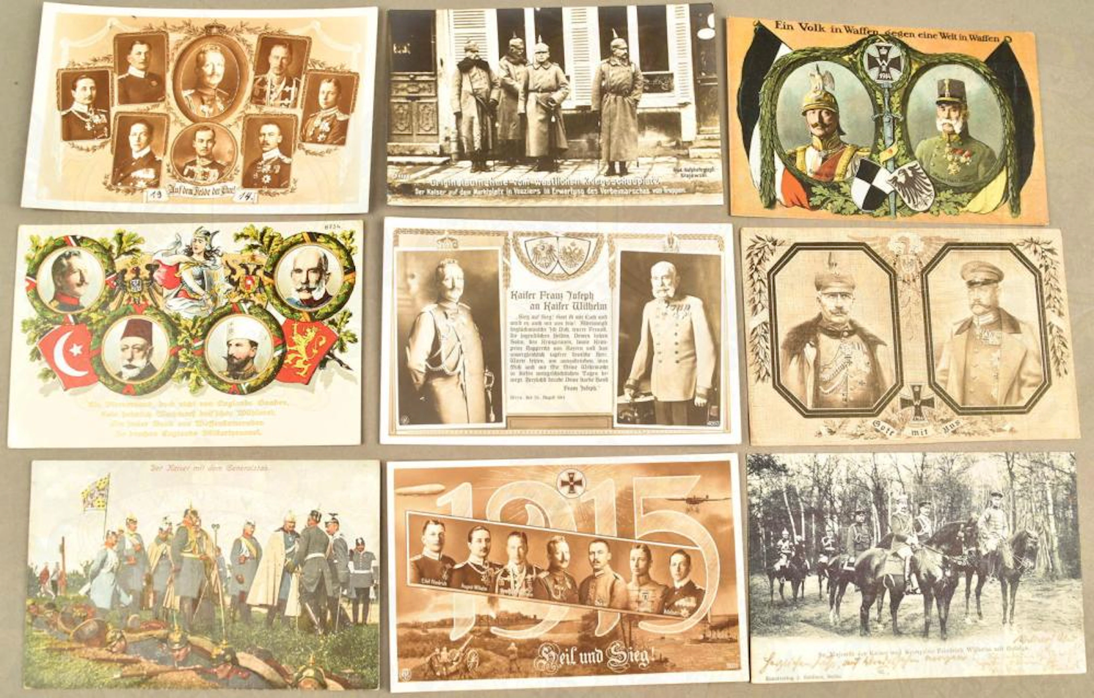 26 POSTCARDS EMPEROR WILHELM II. 1904-1917