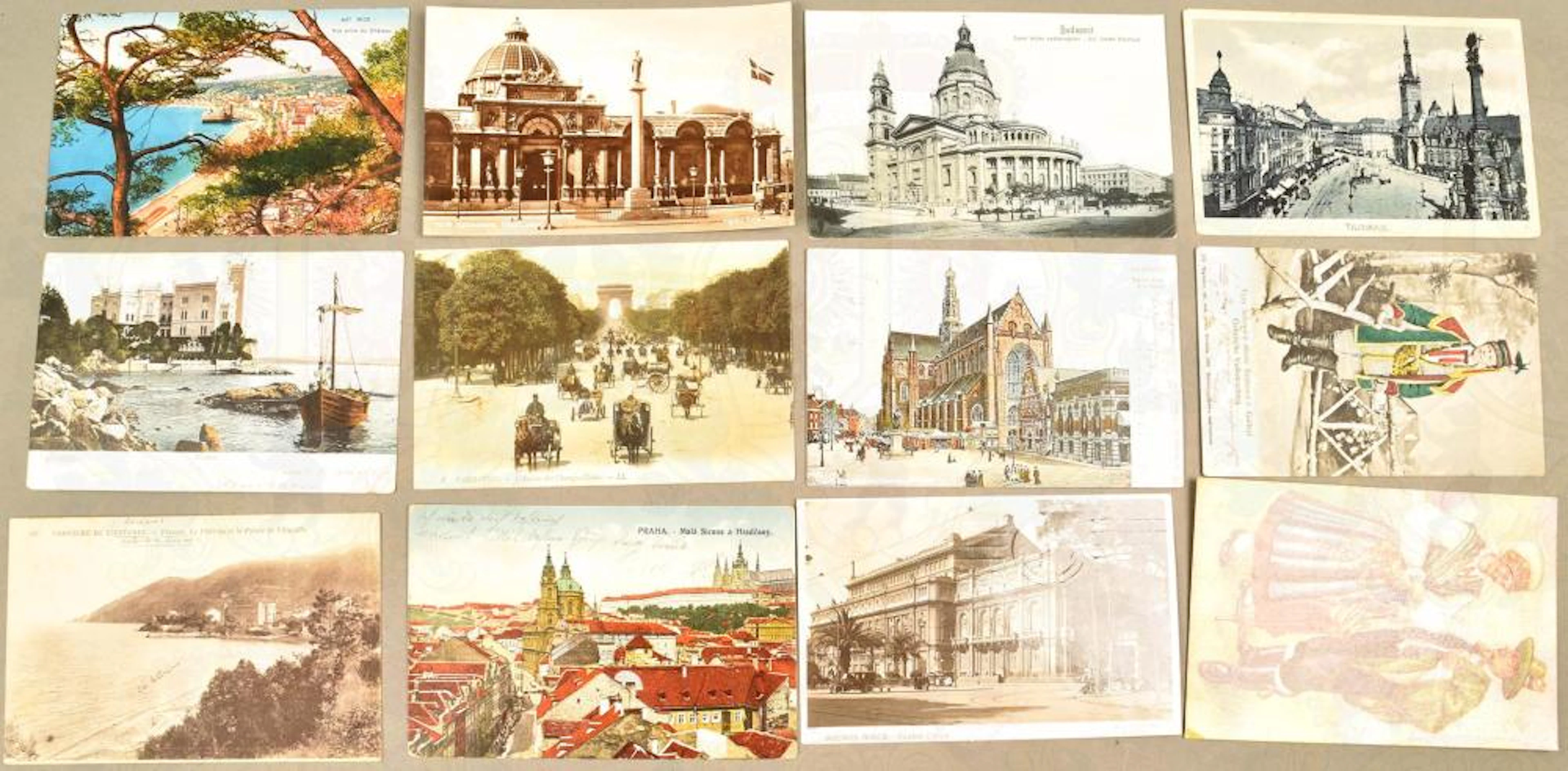 600 INTERNATIONAL POSTCARDS 1906-1994