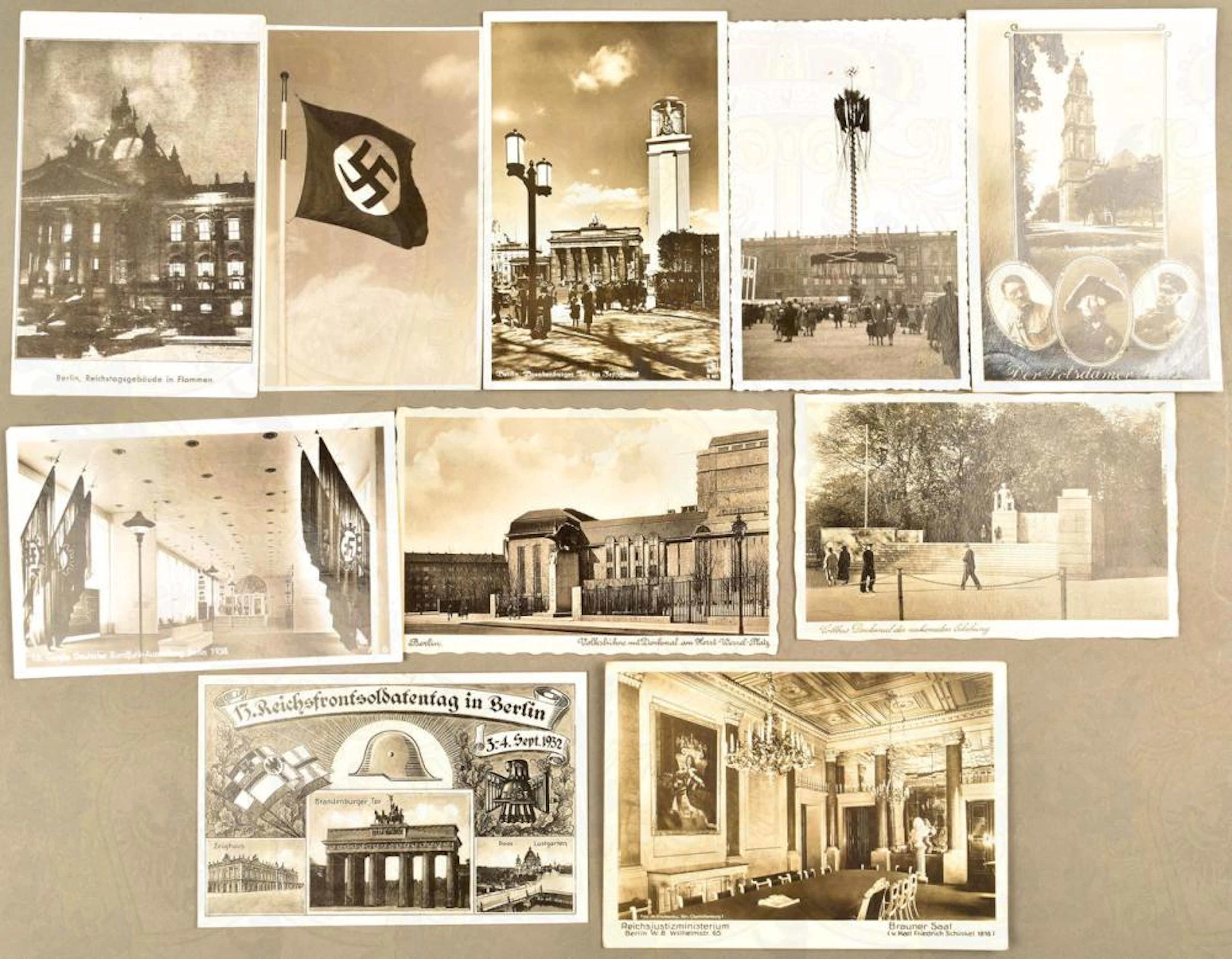 10 POSTCARDS NATIONAL SOCIALIST BUILDINGS IN BERLIN AND BRANDENBURG