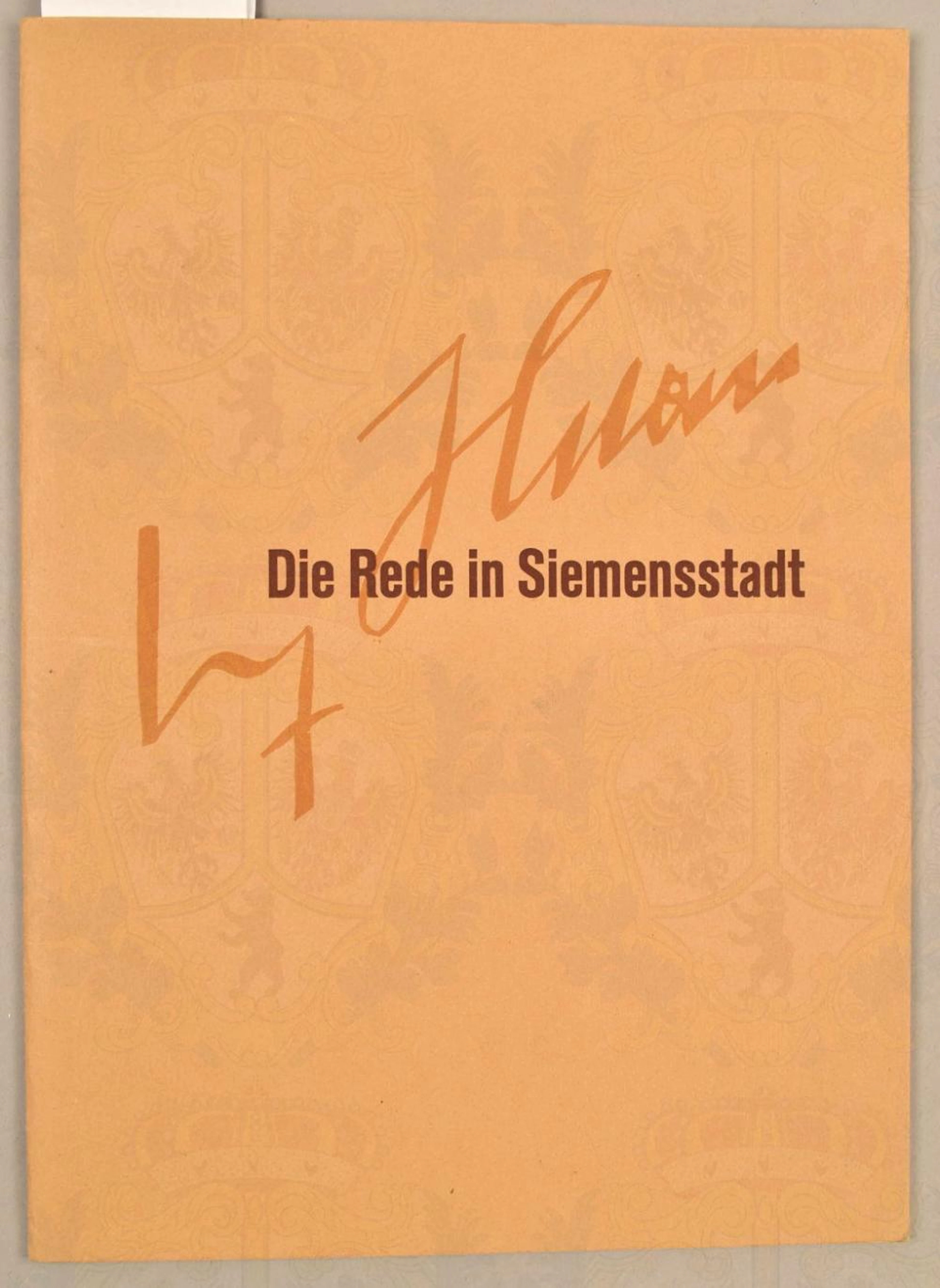 Brochure Adolf Hitler - The speech in Siemensstadt