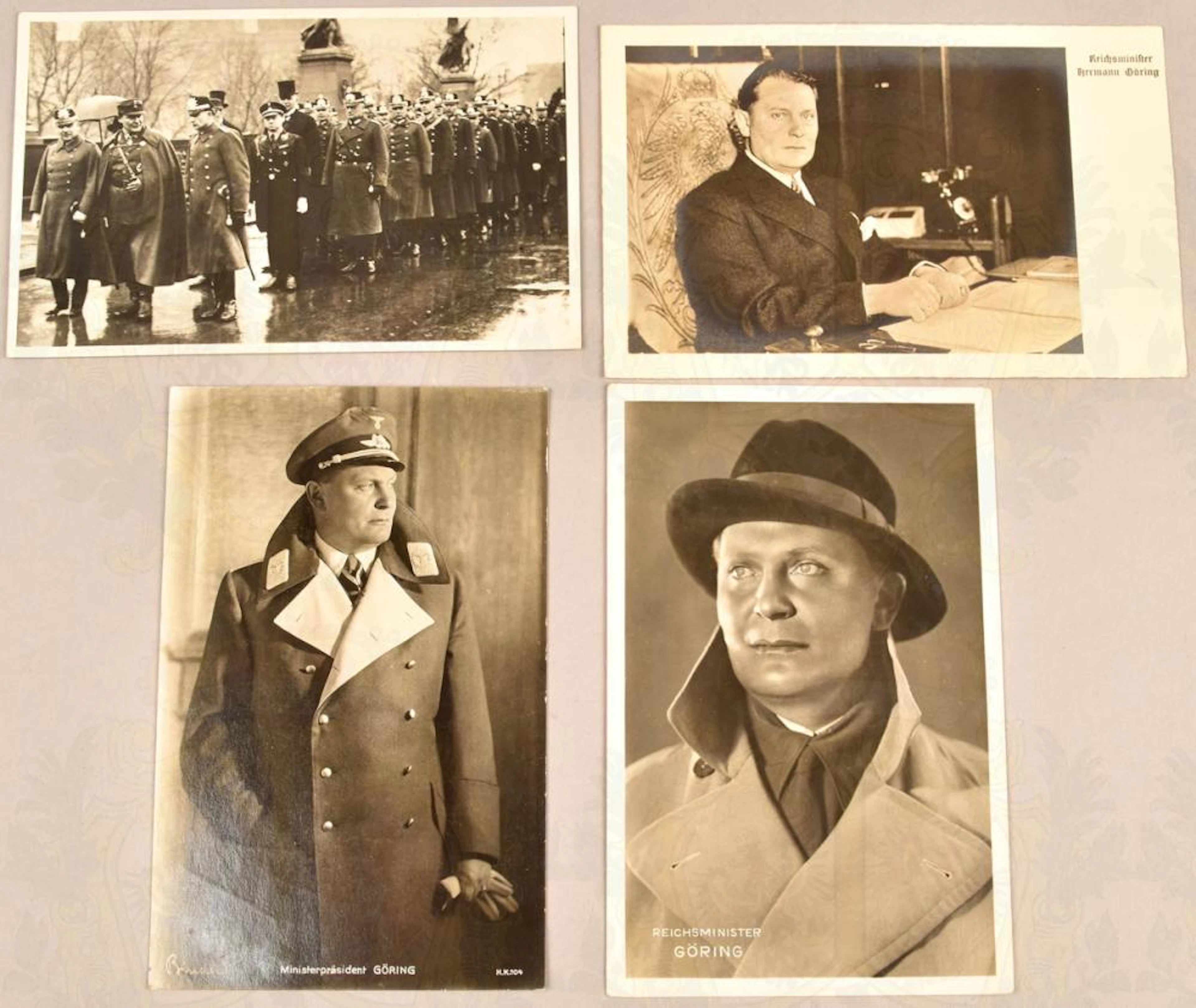 4 Foto-AK Hermann Göring - 4 photo postcards Hermann Goering 1933-1935
