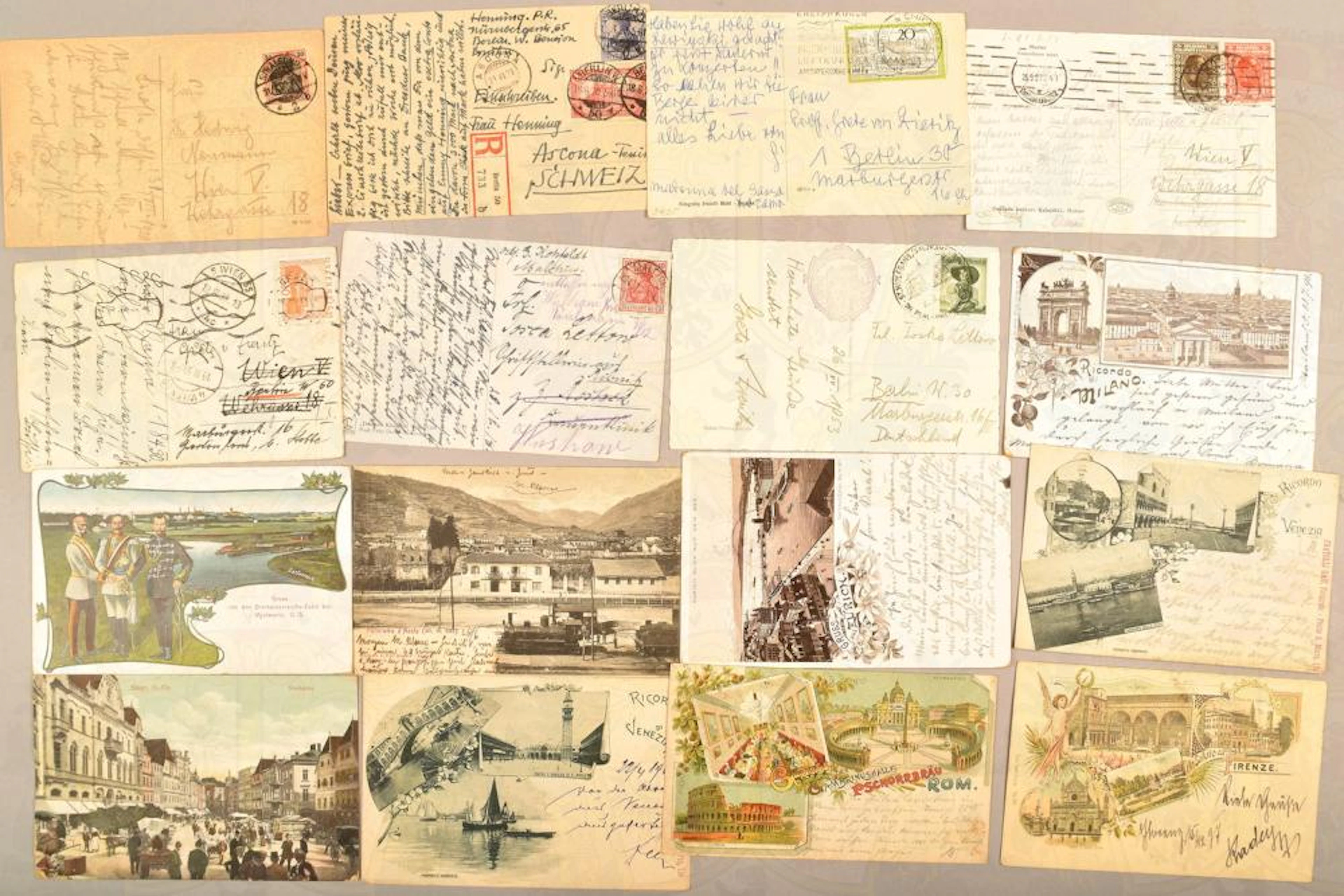 140 Ansichtskarten Familie von Zieritz - 140 postcards...
