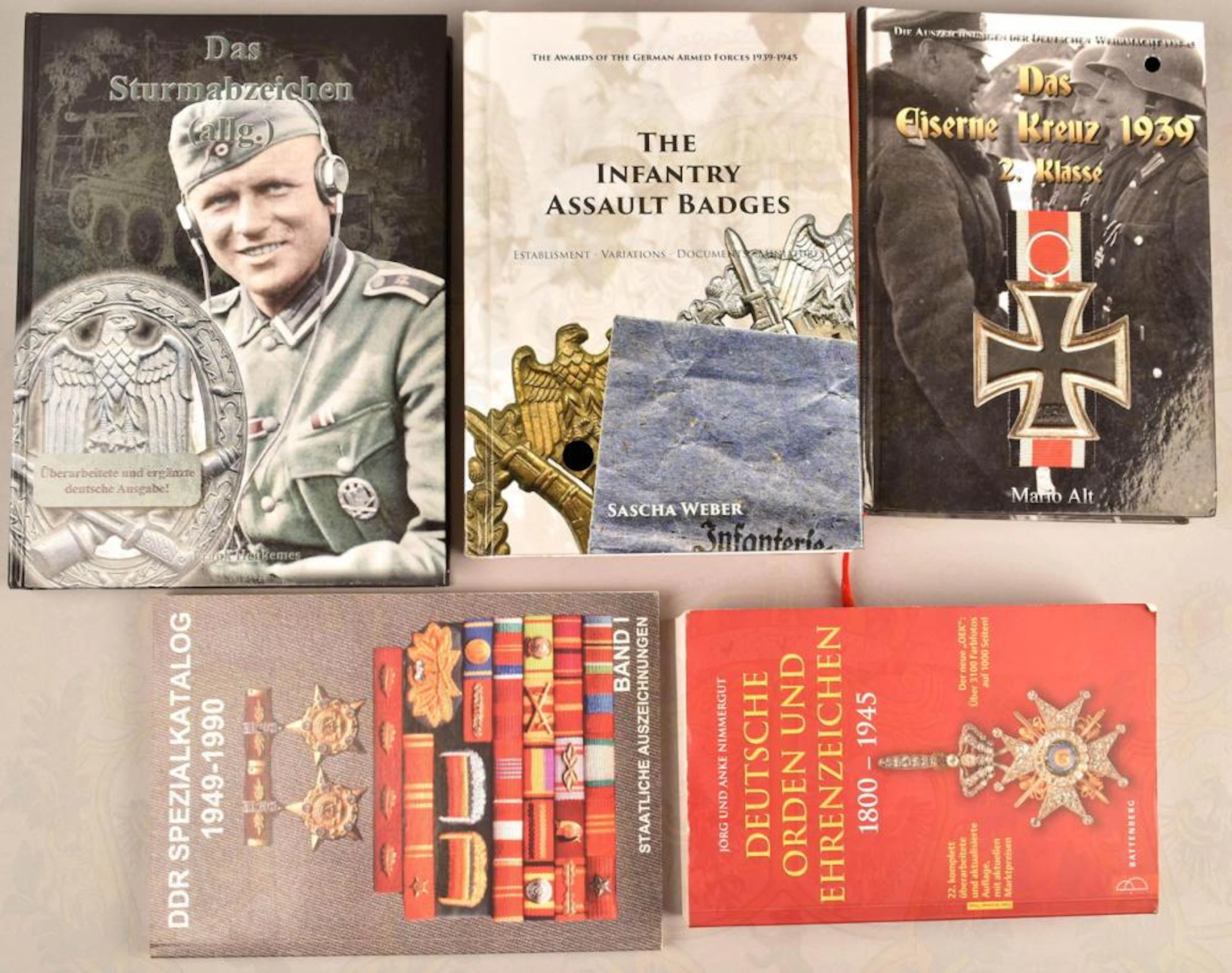 5 Fachbücher Orden und Ehrenzeichen - 5 reference books orders and awards